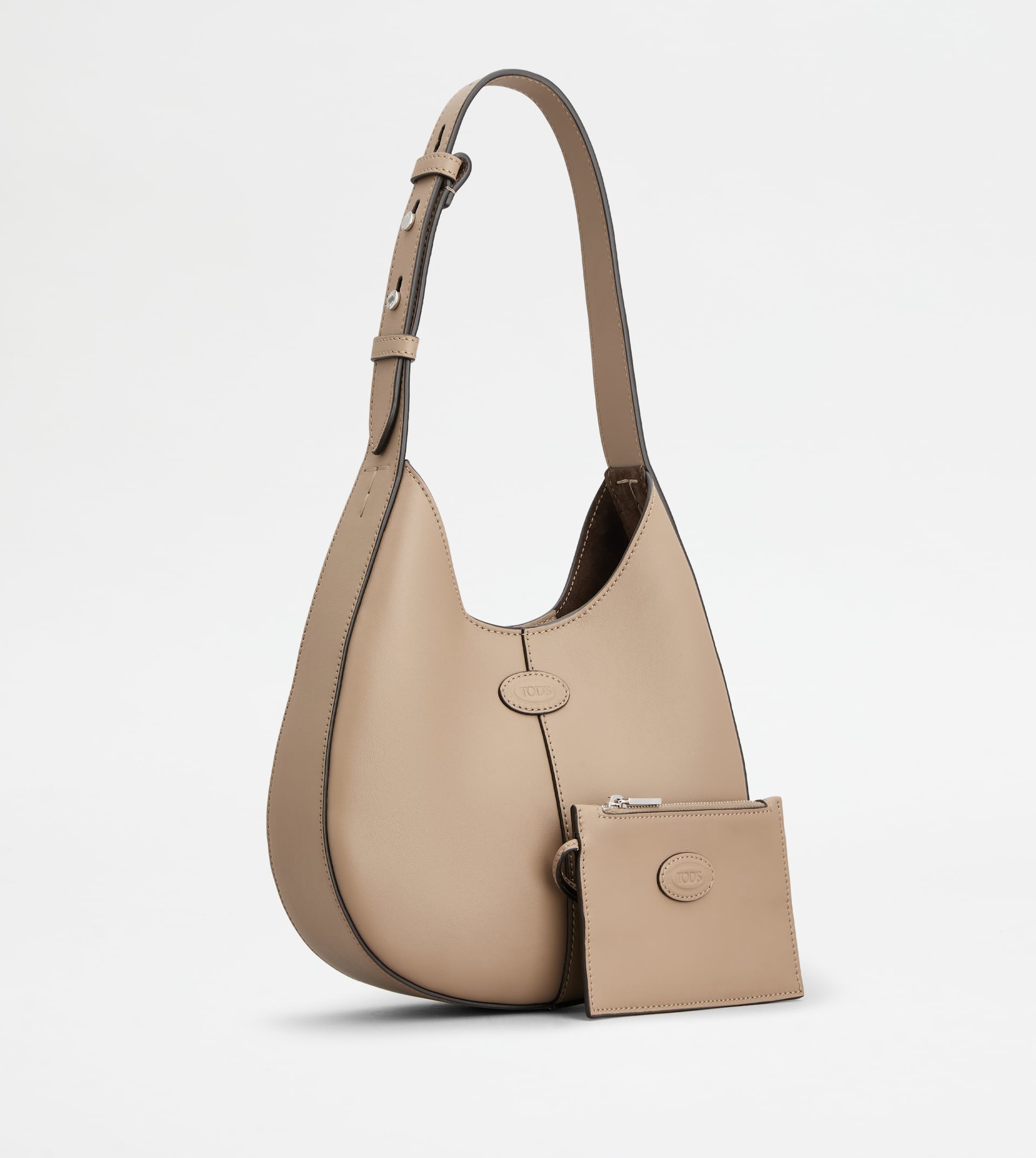 TOD'S DI BAG HOBO IN LEATHER MINI - BEIGE - 3