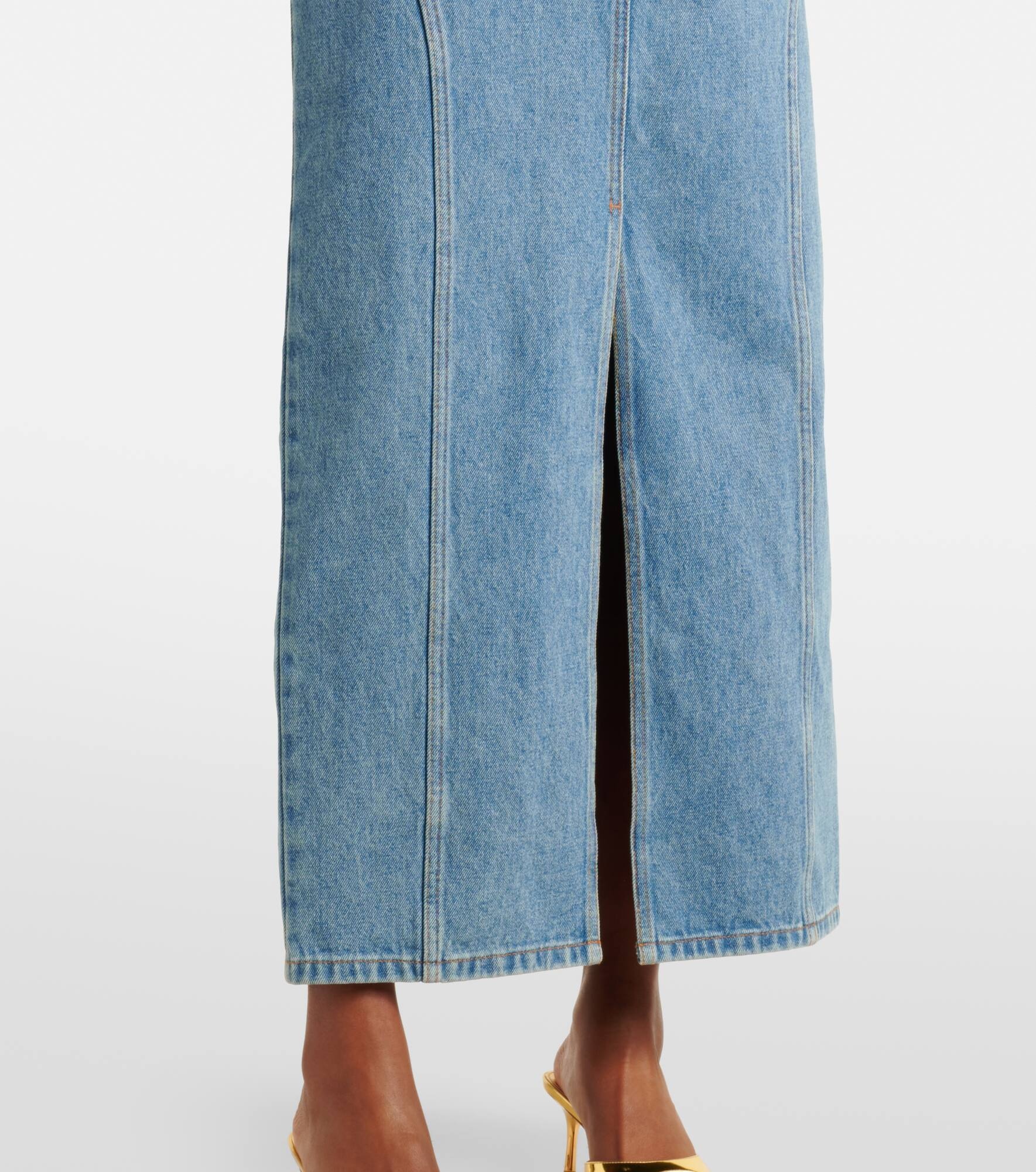 Denim midi skirt - 6