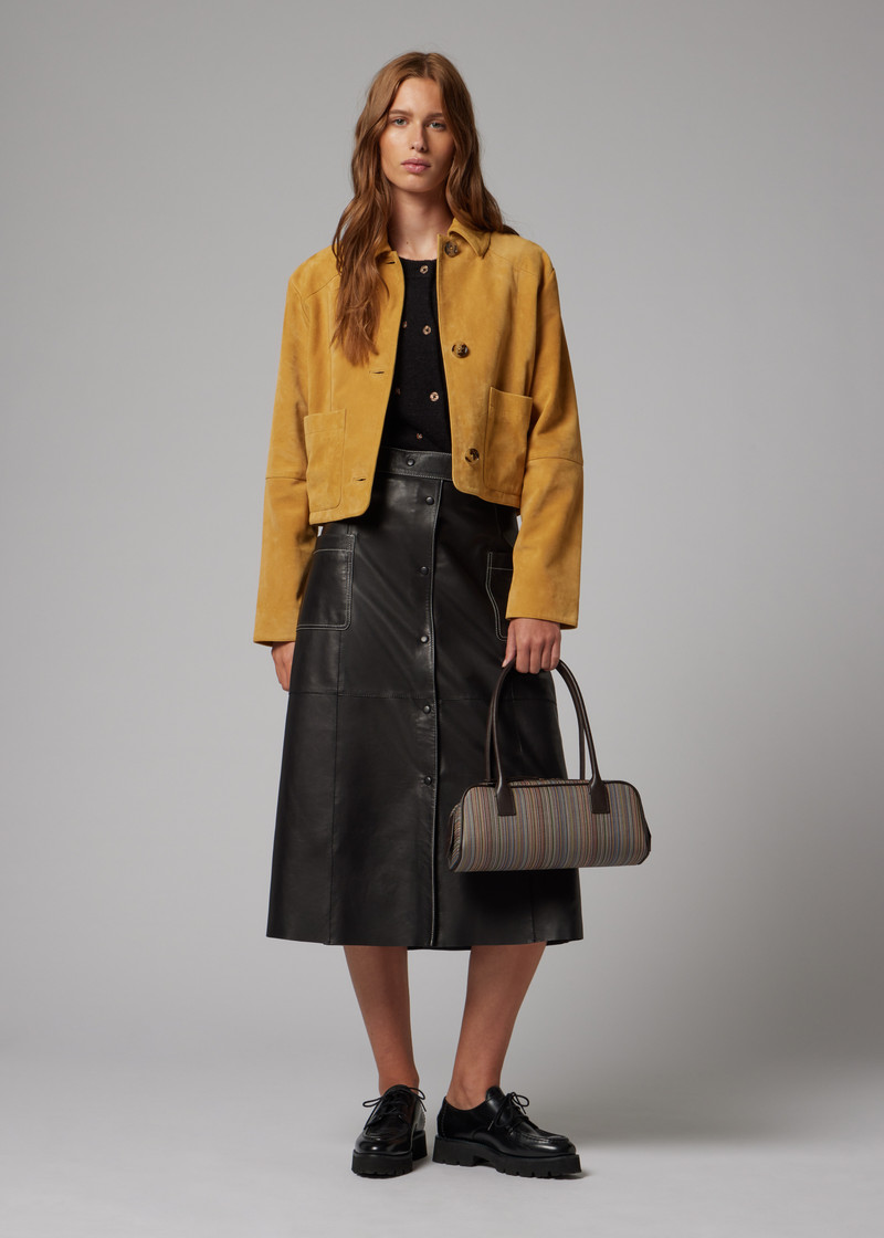 Women's Yellow Suede Jacket 6