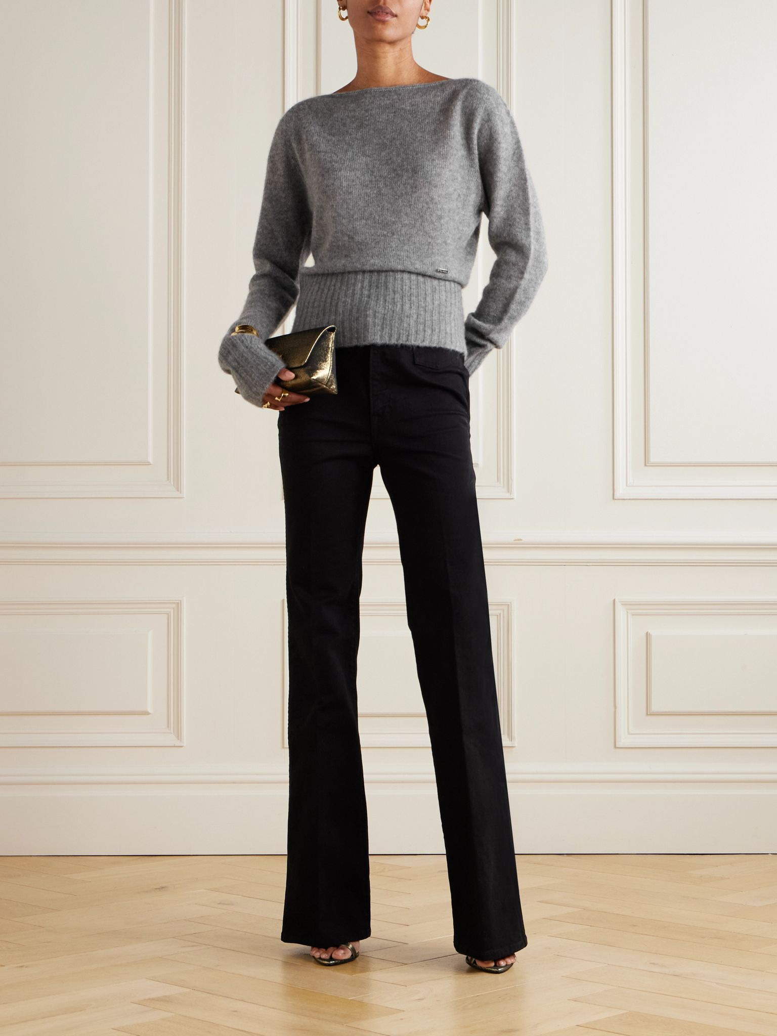 Cashmere and silk-blend sweater Gray - 2