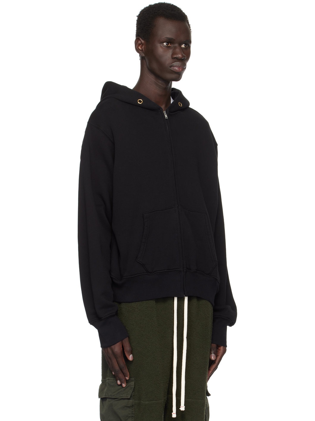 Black Heavyweight Zip Hoodie - 2