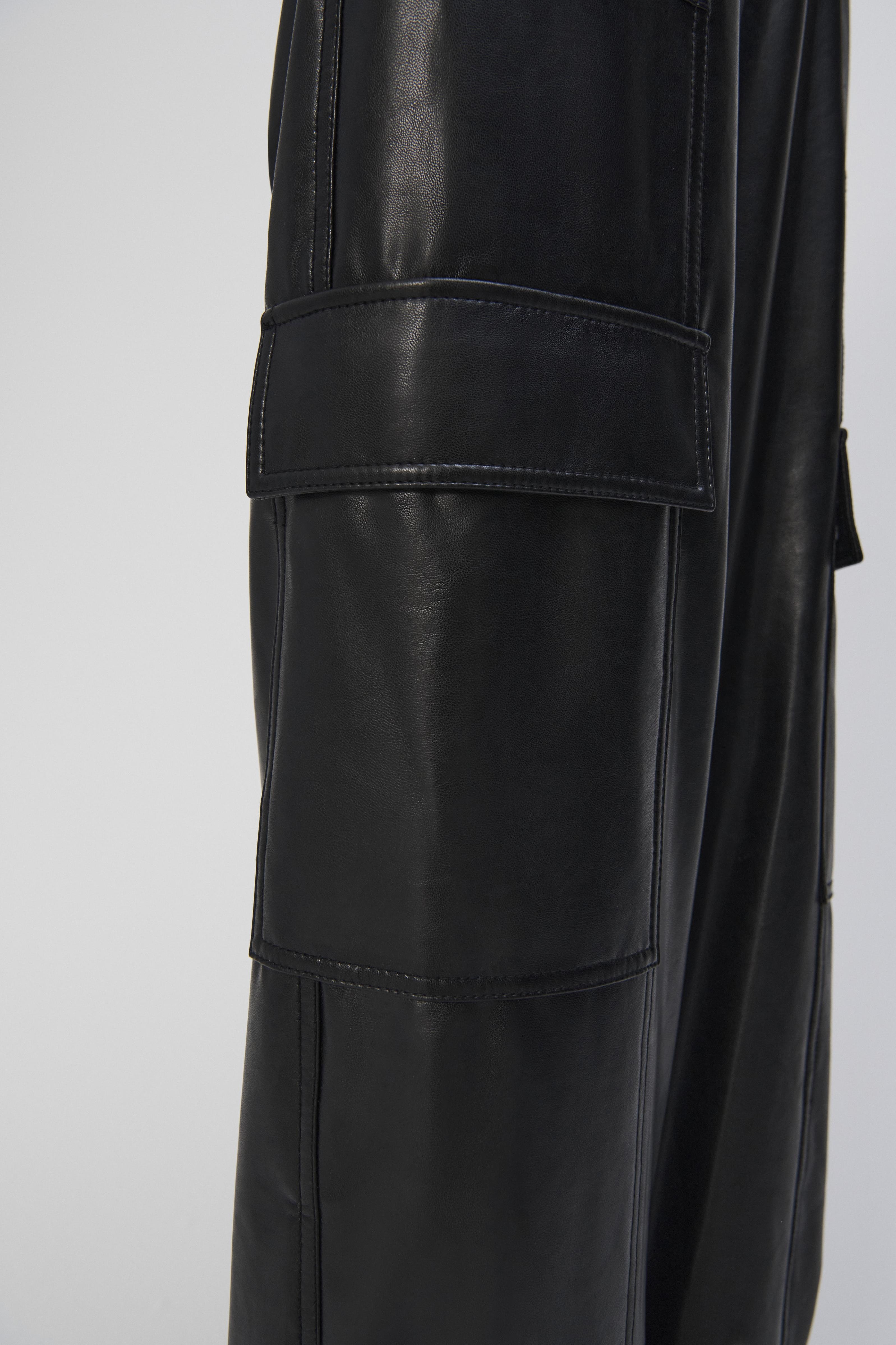 Luxe Vegan Leather Cargo Pant - 5