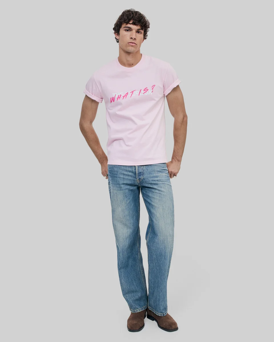 MEN'S PINK WHAT IS T-SHIRT - 1