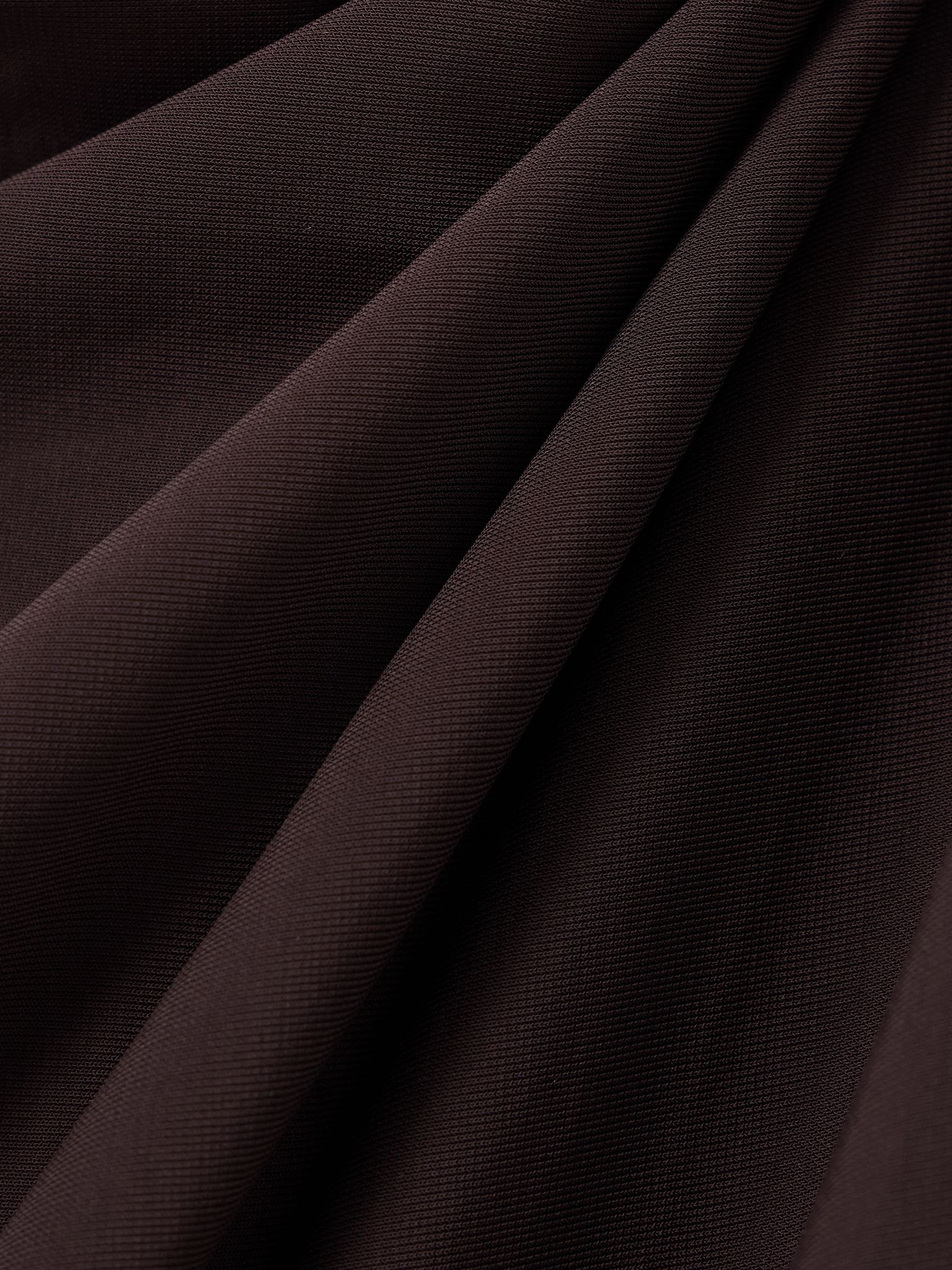 Draped stretch-satin maxi dress Brown - 4