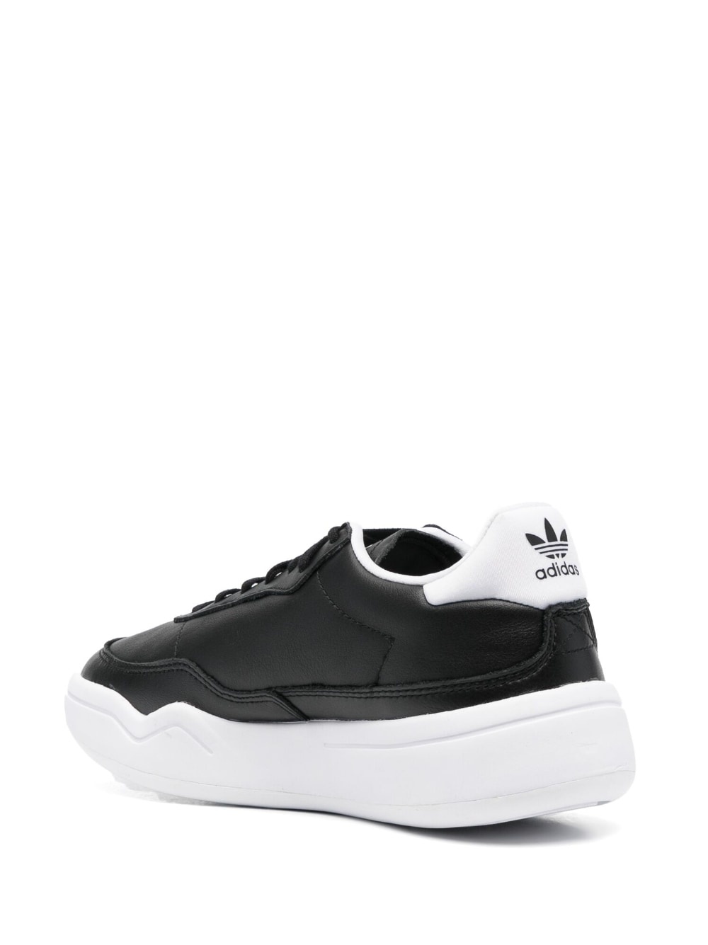 low-top leather sneakers - 3