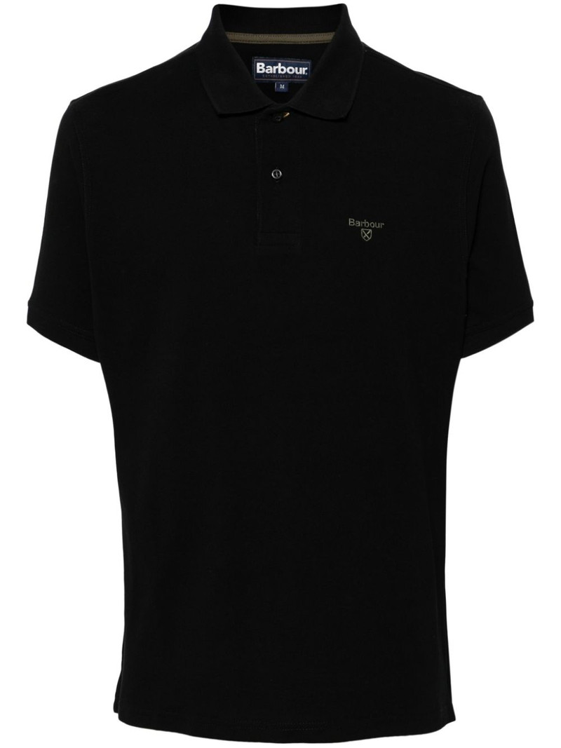 logo-embroidered cotton polo shirt 1
