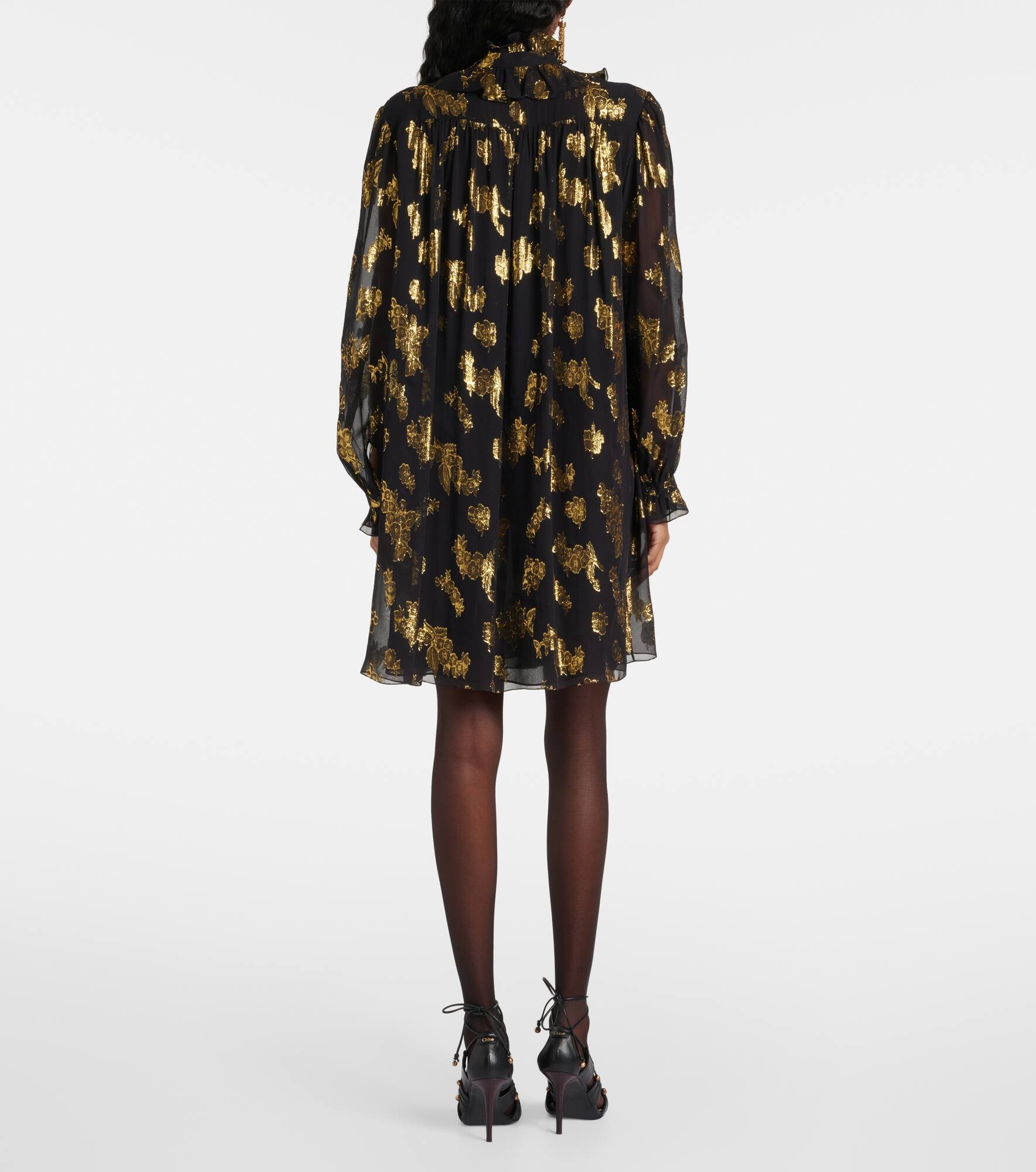Ruffled silk-blend minidress - 3
