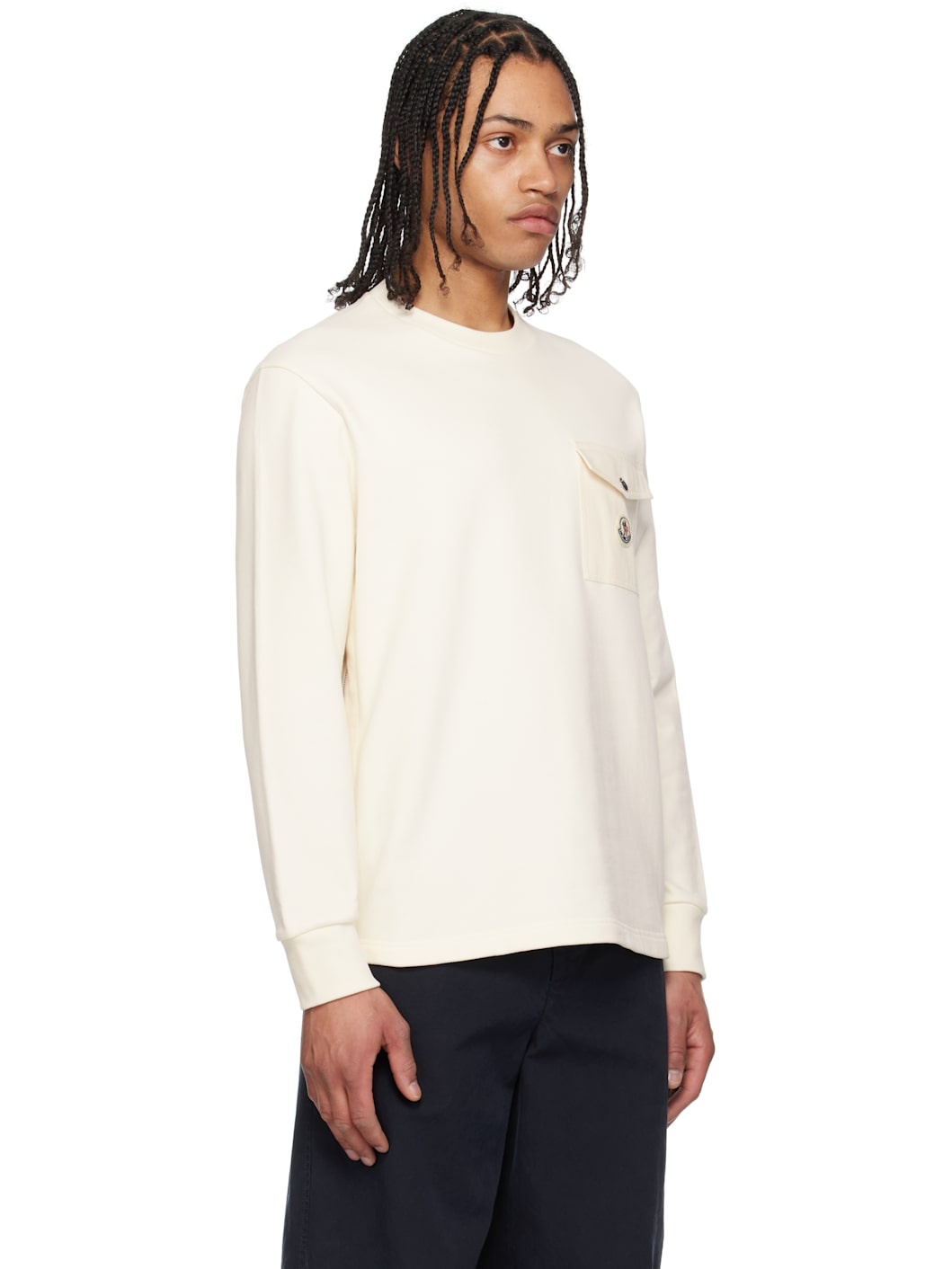 Off-White Cotton Pocket Sweatshirt - 2