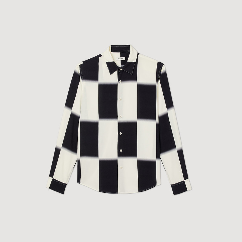 Flowing shirt with check print 1