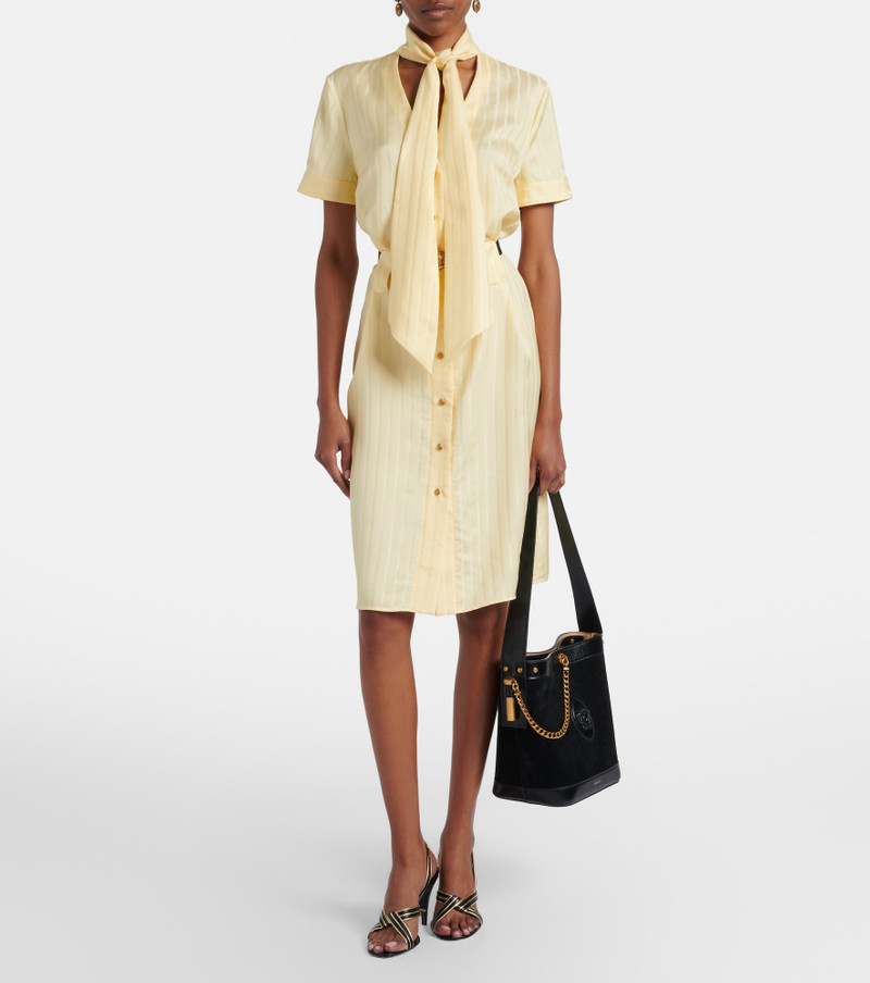 VERSACE Greca jacquard satin minidress outlook