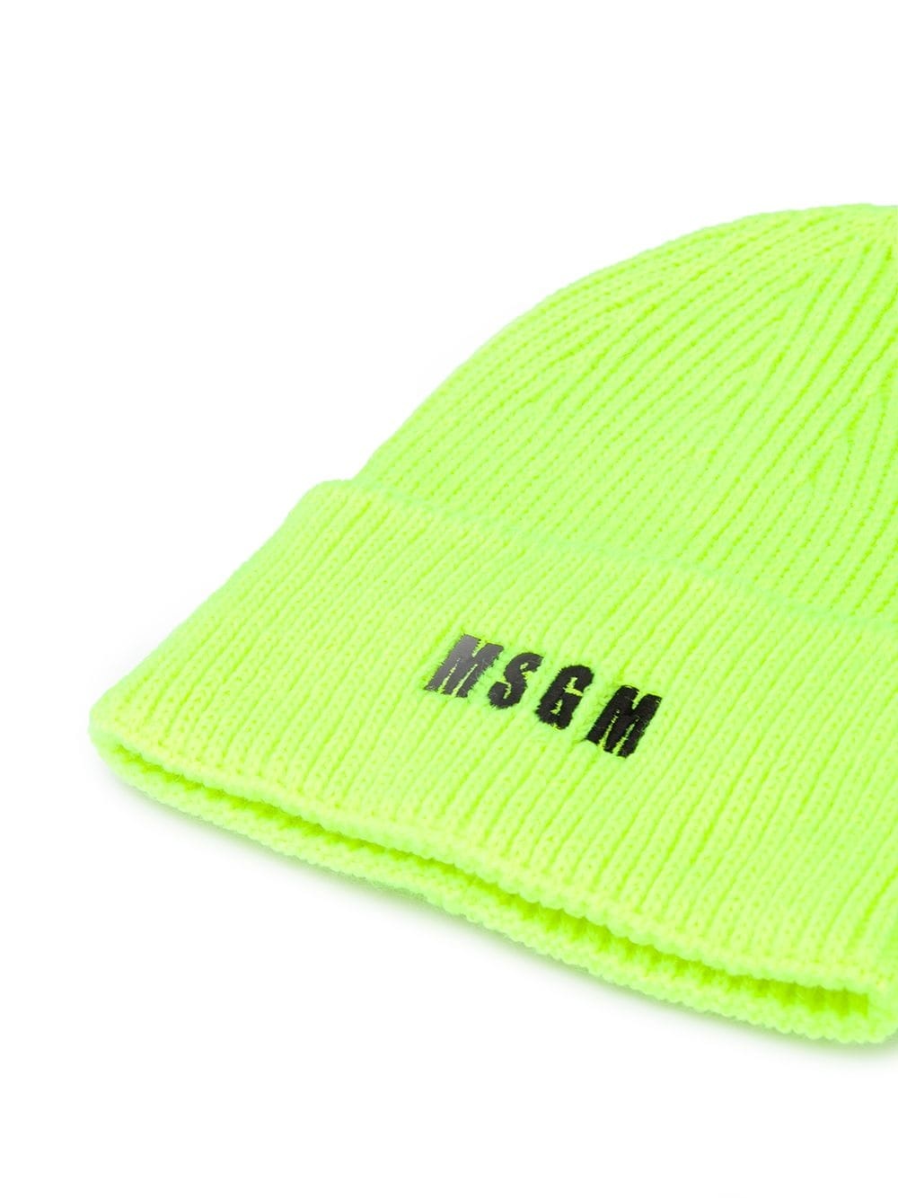 logo-embroidered ribbed knit beanie - 2