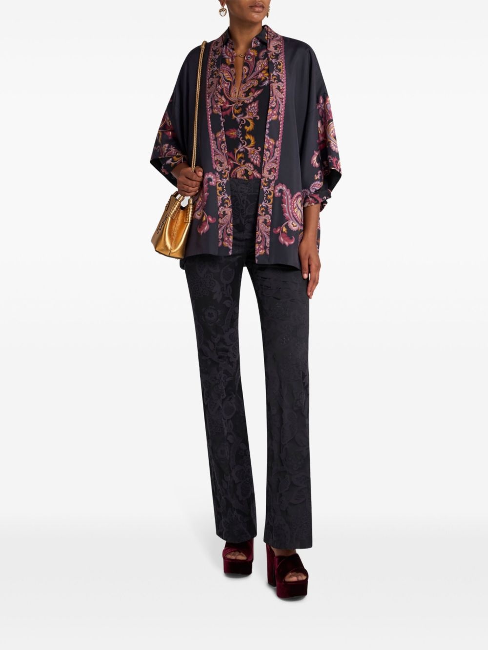 printed silk shirt - 2
