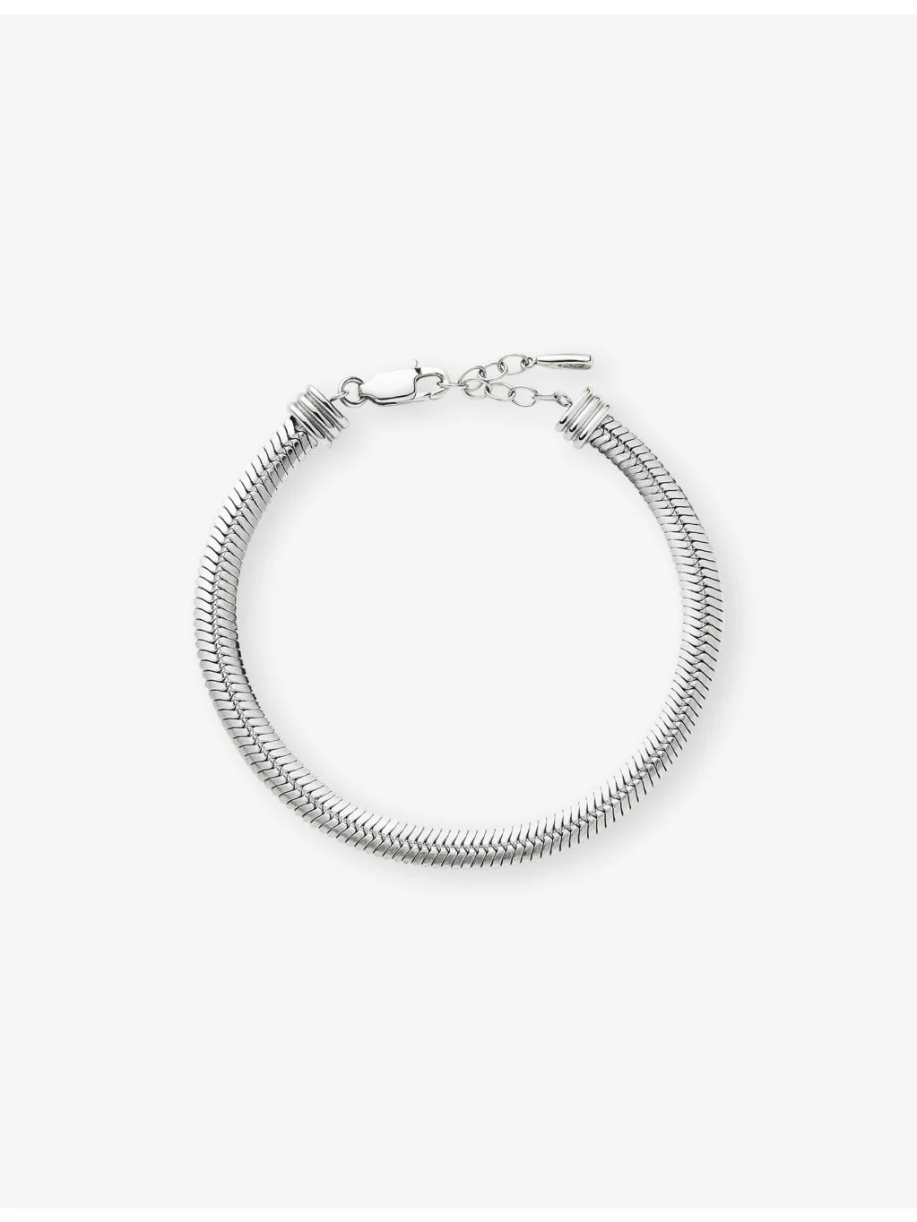 Classic Snake Platinum PVD Plated Stainless-Steel Chain Bracelet - 1
