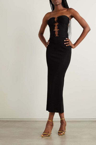 TOM FORD Strapless cutout embellished knitted gown outlook