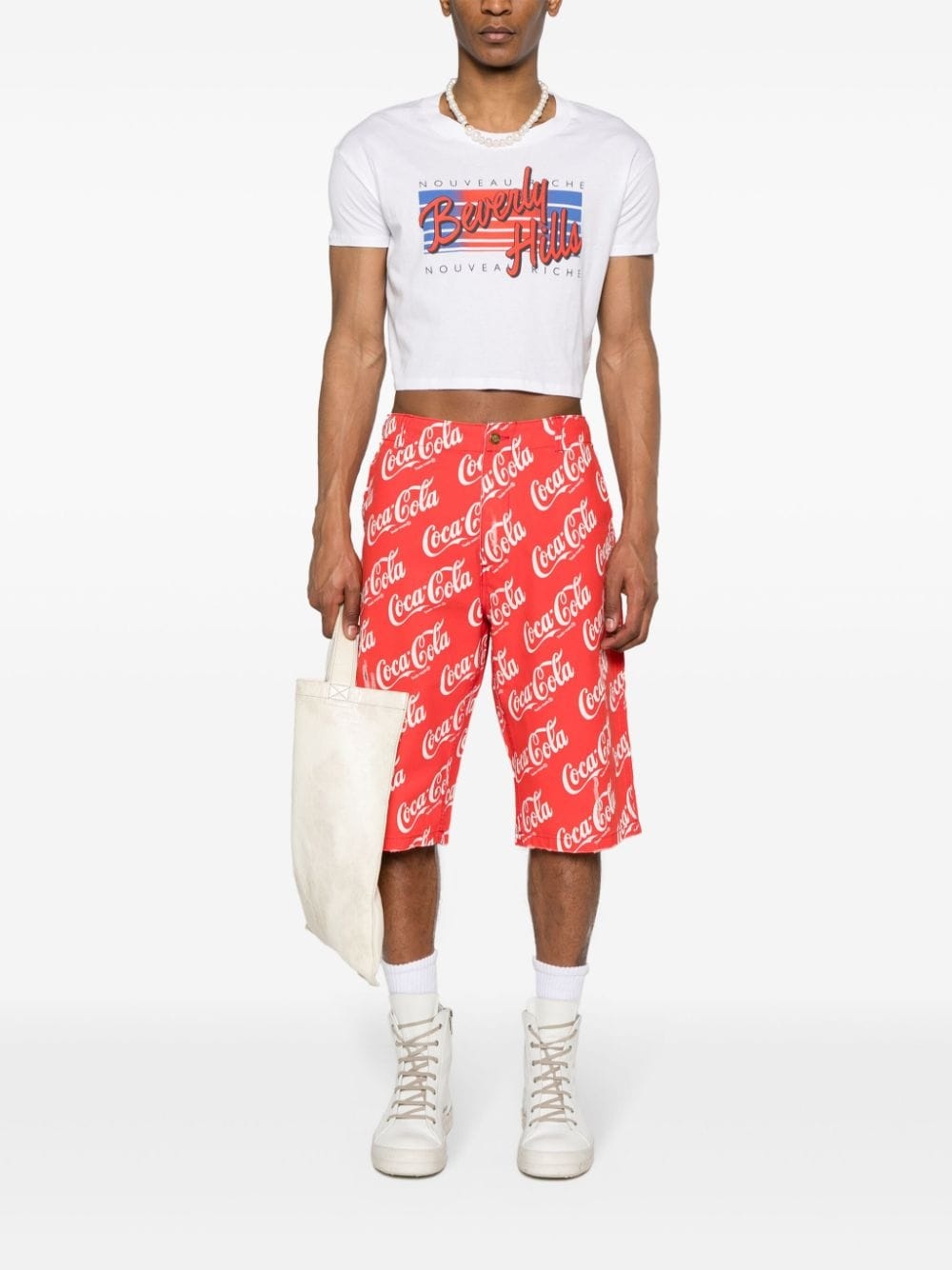 Coca-Cola print cotton shorts - 2
