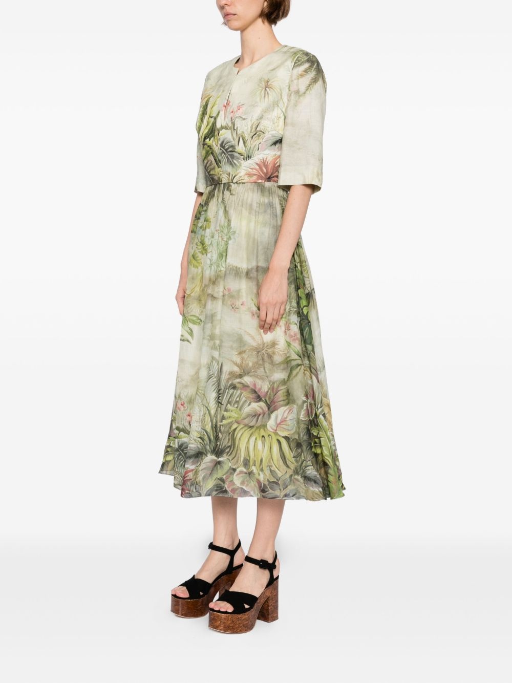 printed midi dress - 3