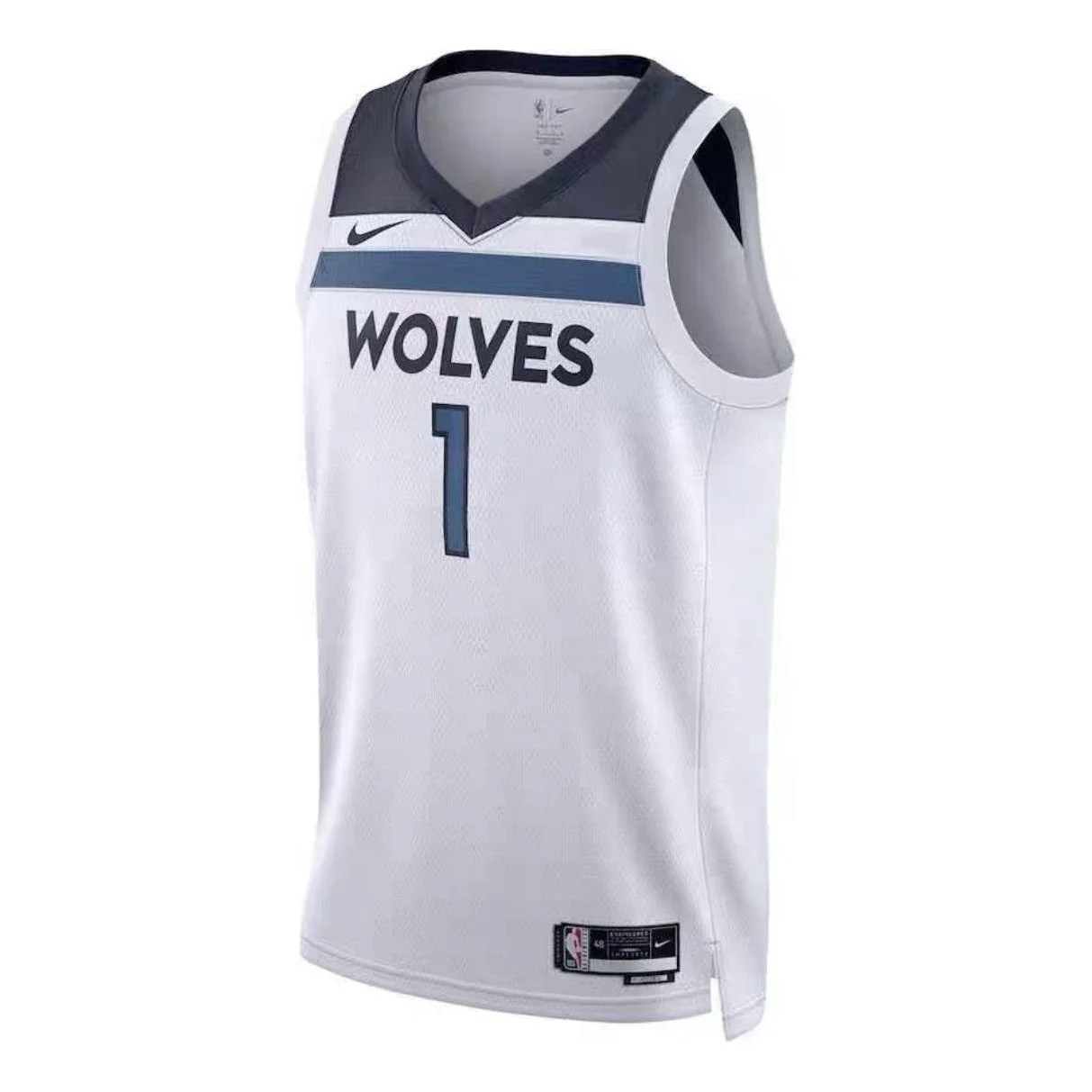 Nike Dri-Fit NBA Minnesota Timberwolves Association Edition 22-23 Jersey 'White Black' DN2085-106 - 1