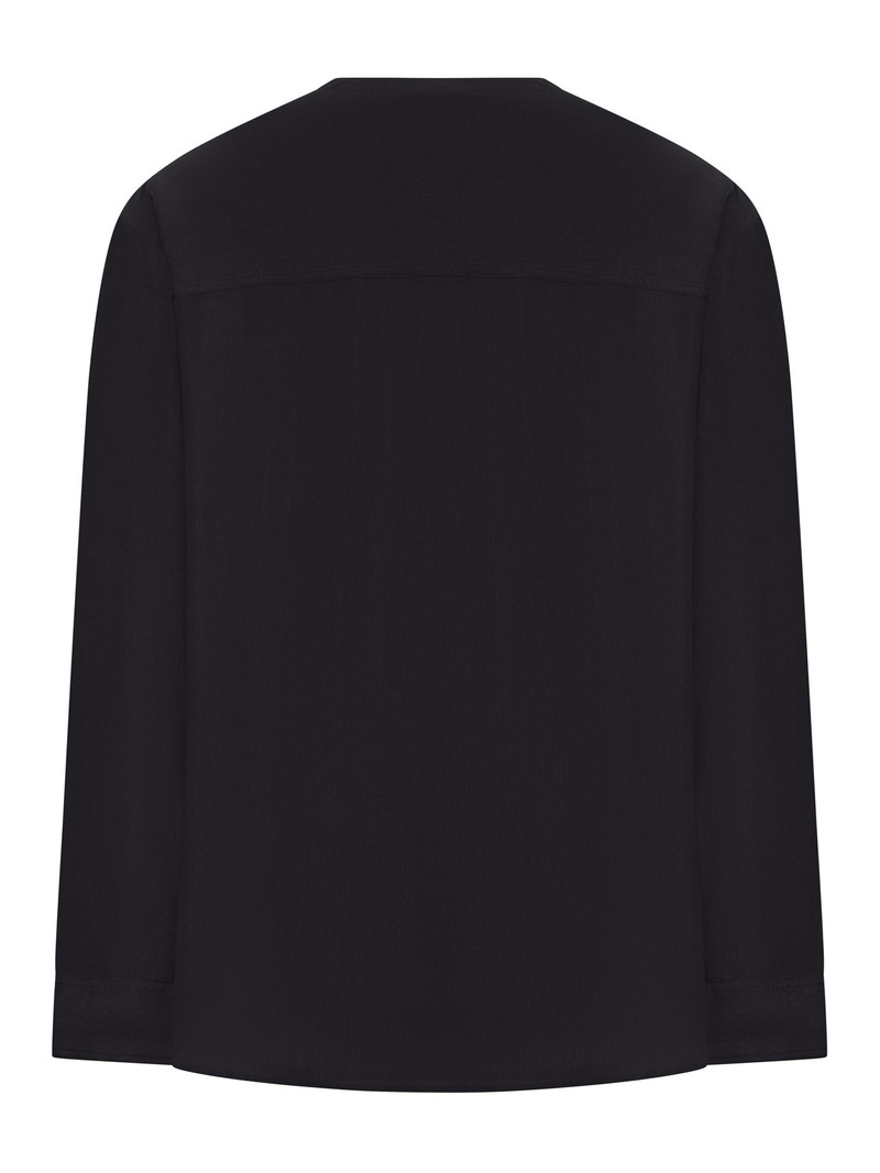 GIORGIO ARMANI VISCOSE BLOUSE WITH V-NECK AND PATCH POCKET outlook
