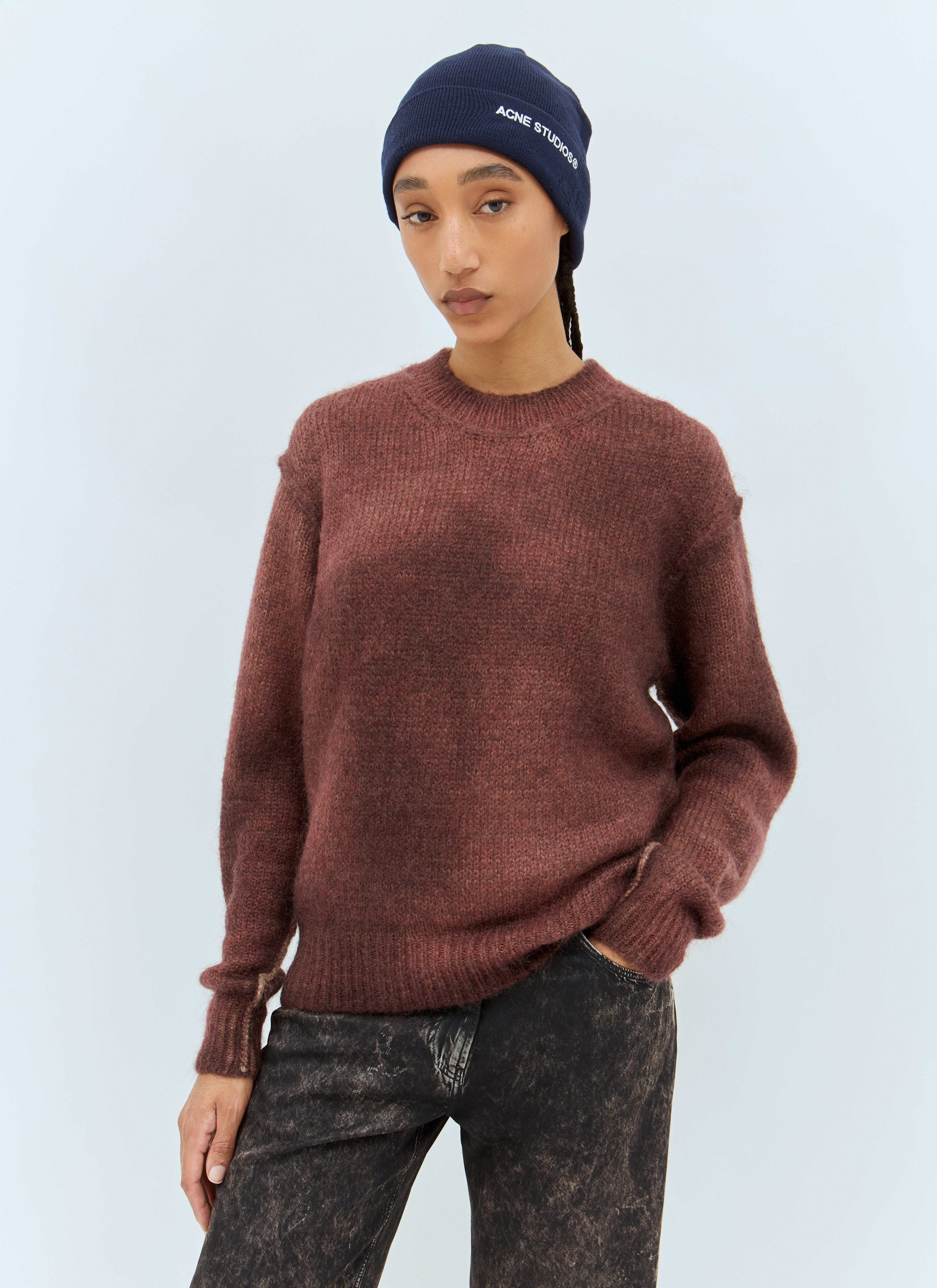 Acne Studios Women Logo Embroidery Beanie Hat - 2