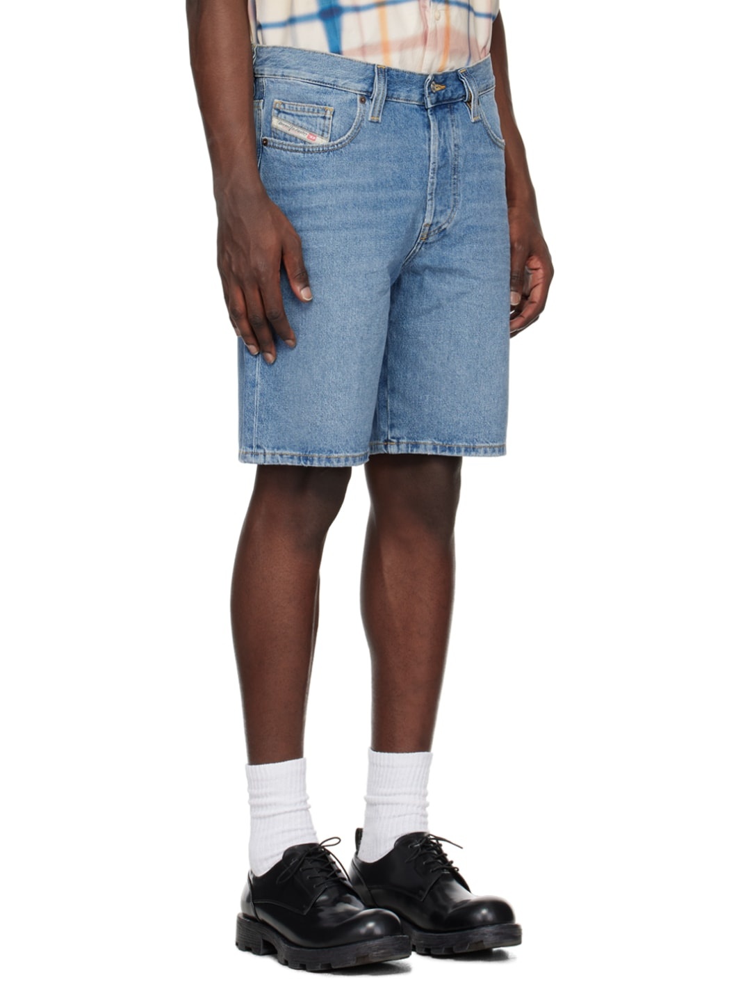 Blue Regular Denim Shorts - 2