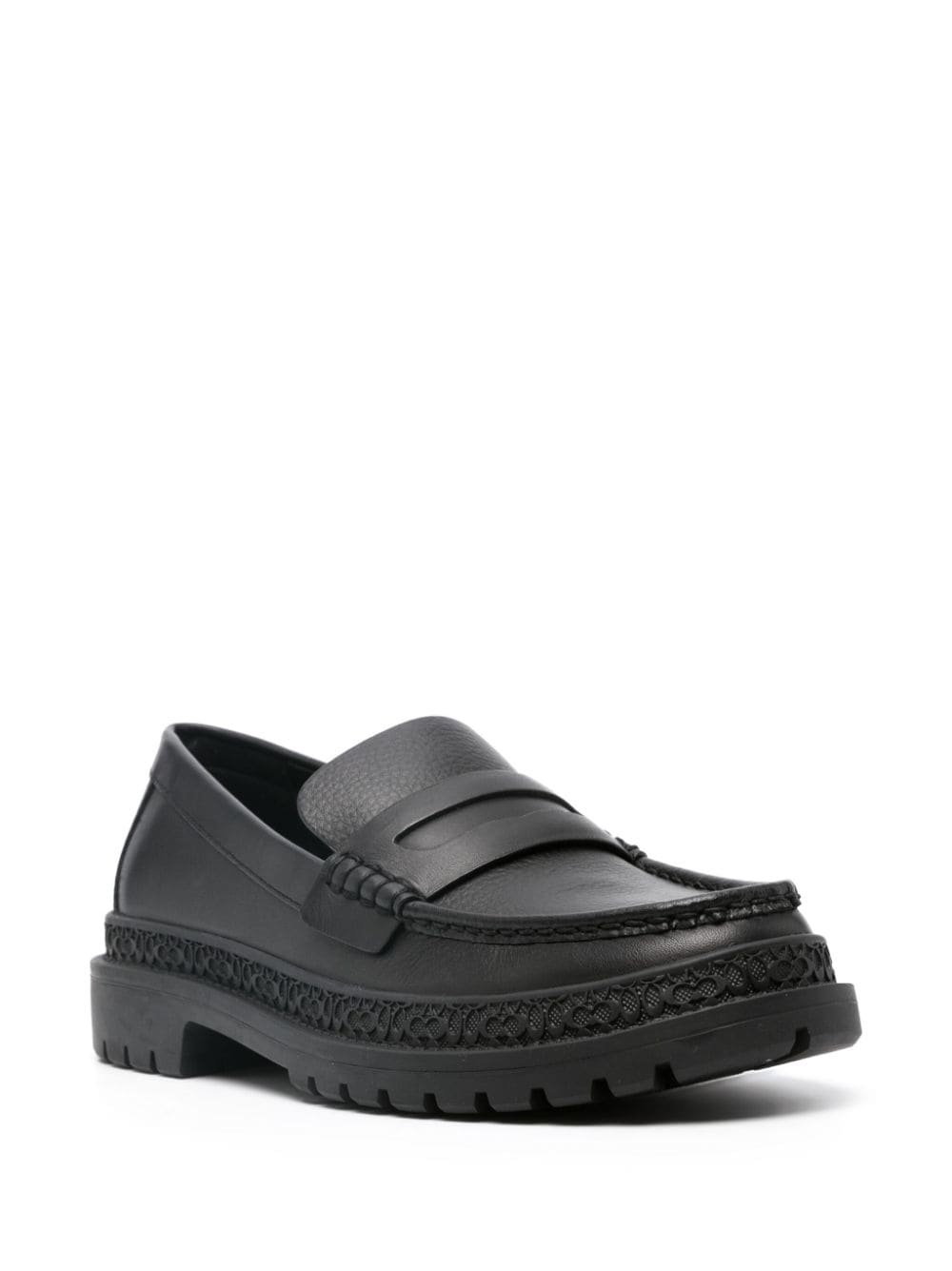 penny-slot leather loafers - 2