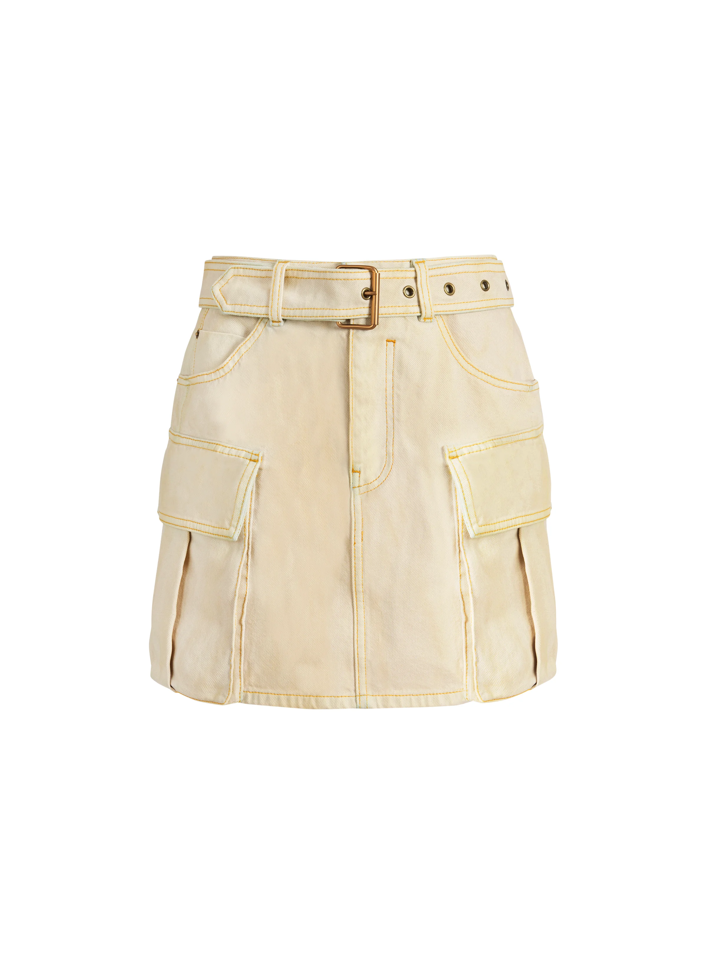 Faded denim skirt - 1