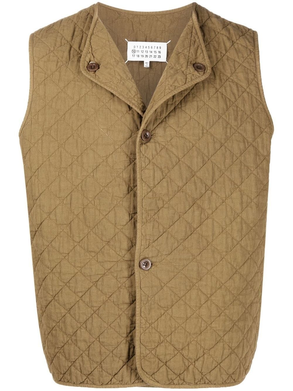 quilted buttoned vest - 1