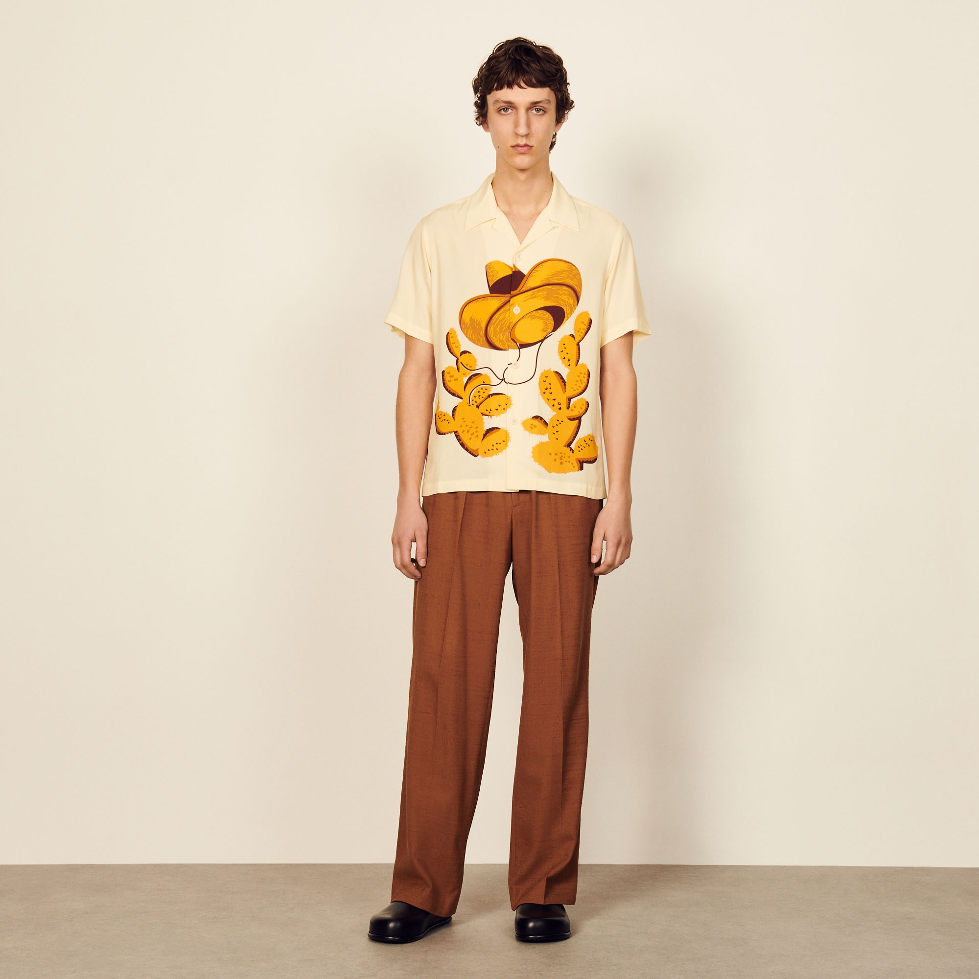 Flowing shirt with sombrero print - 6