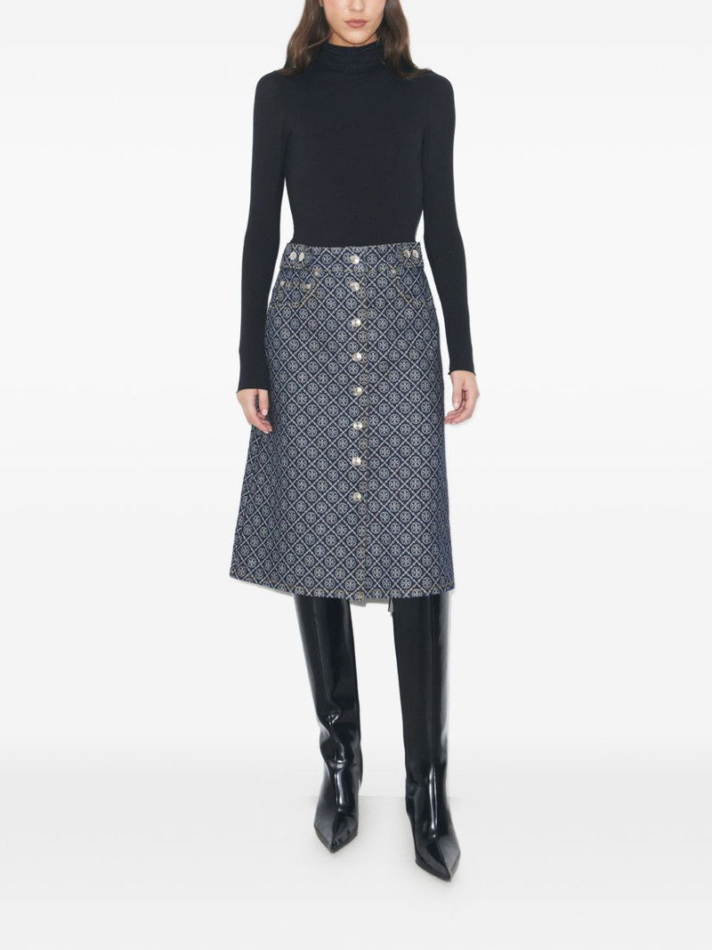 TORY BURCH flared buttoned skirt outlook