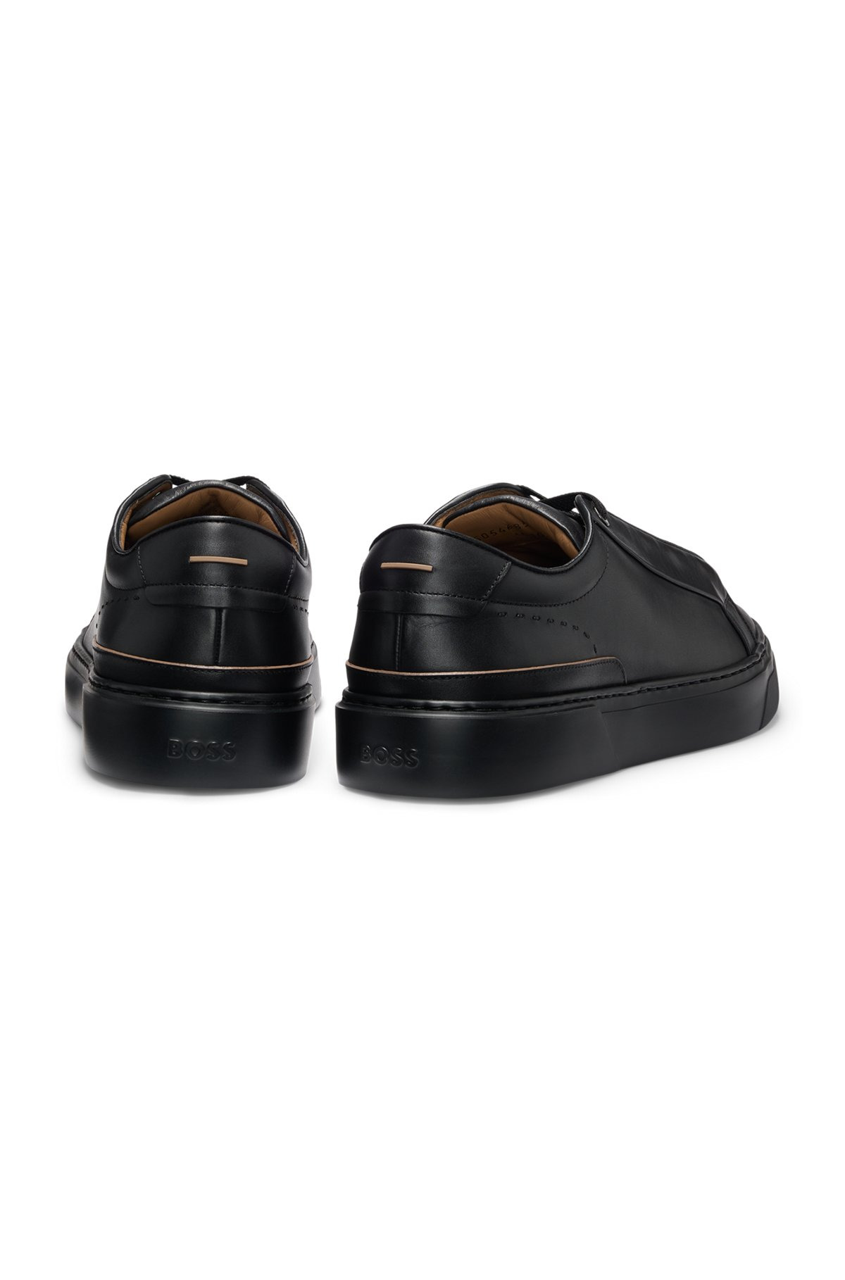 GARY LEATHER TRAINERS WITH HIDDEN LACES - 5