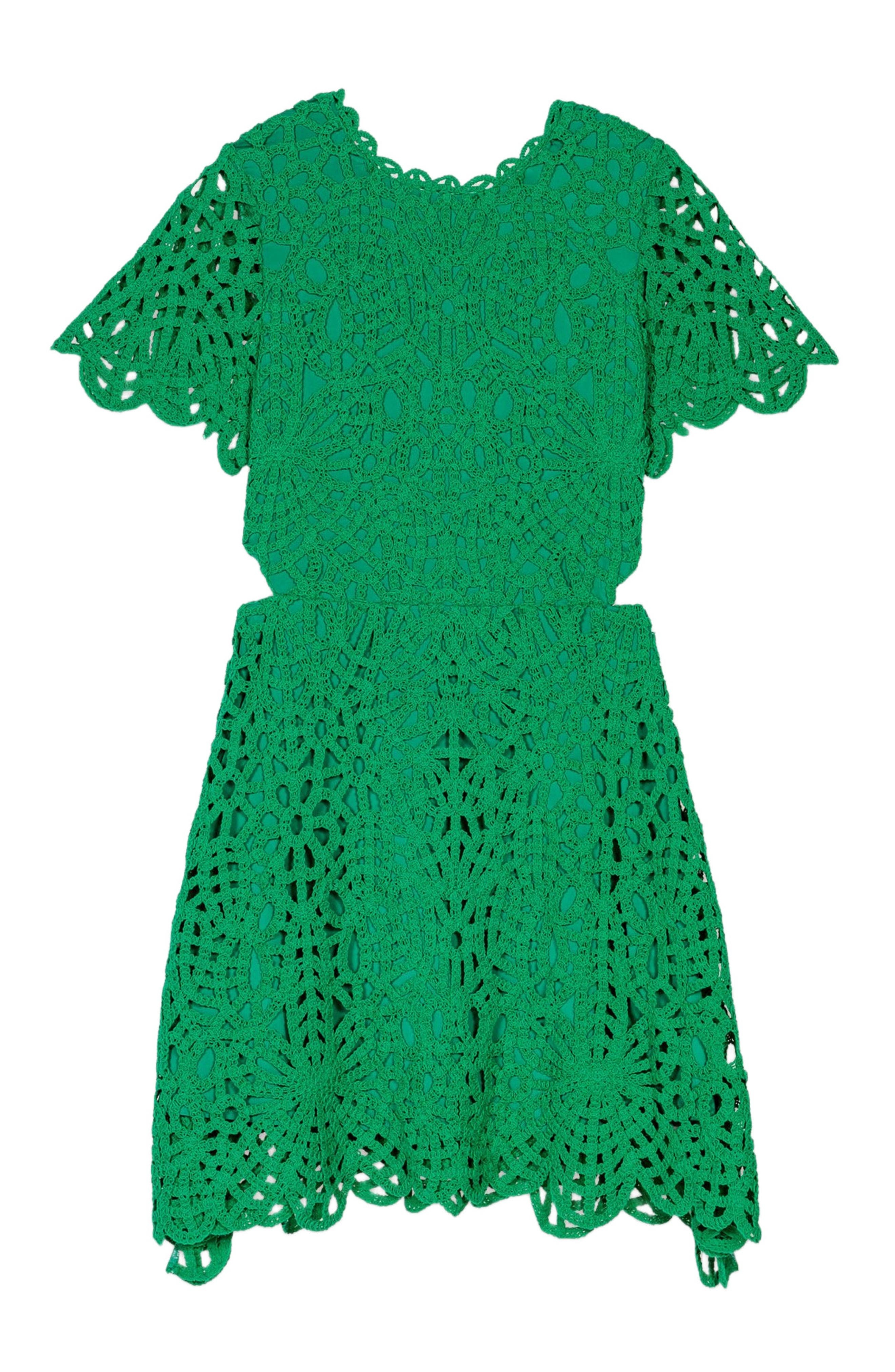 maje Short crochet dress in Green at Nordstrom - 6