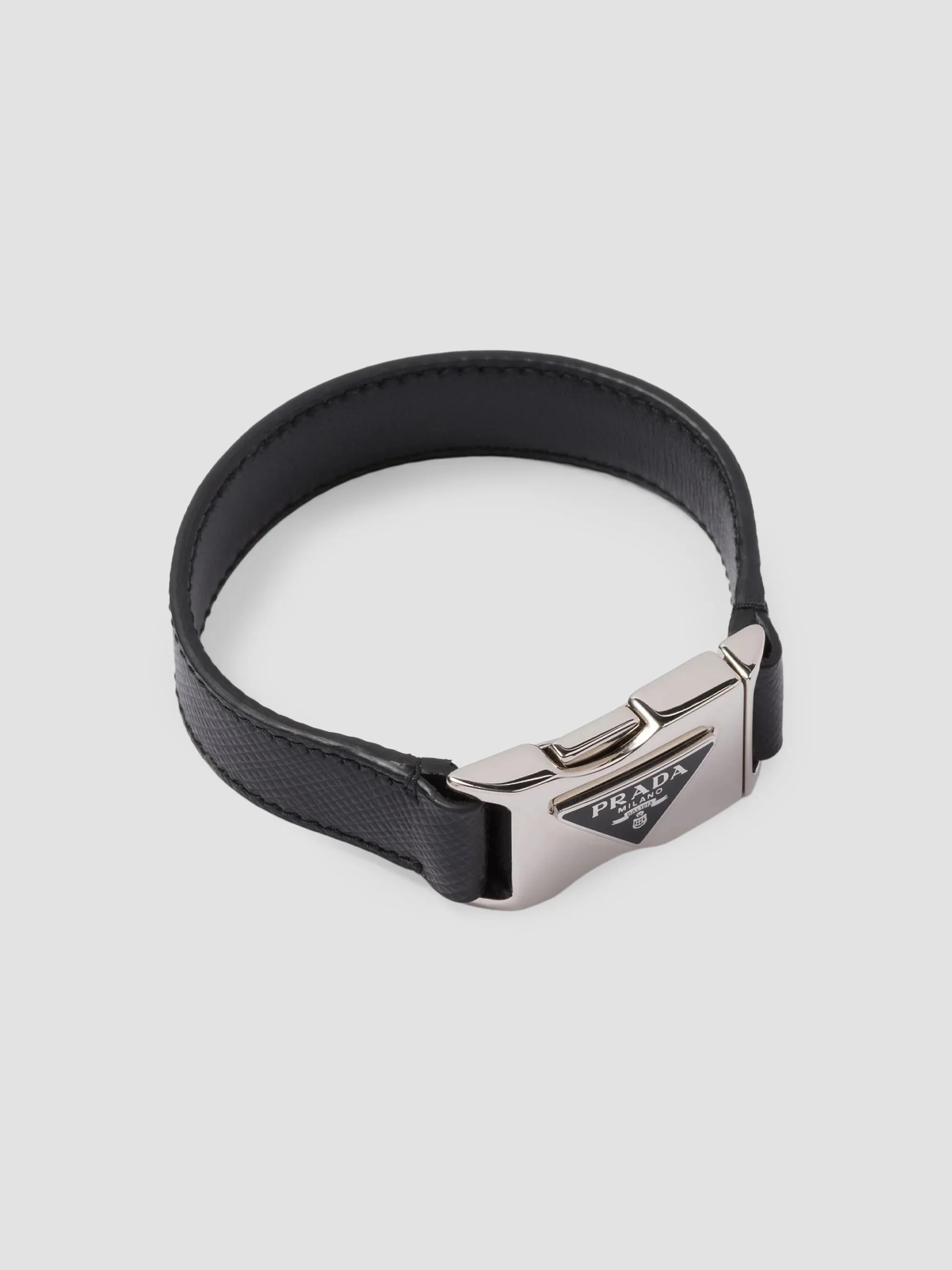Men's Saffiano Bracelet - Black - 1