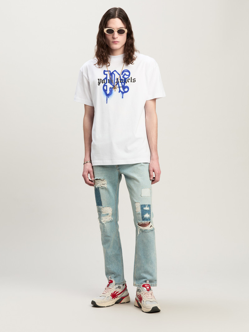 Palm Angels Monogram Spray City T-Shirt New York outlook