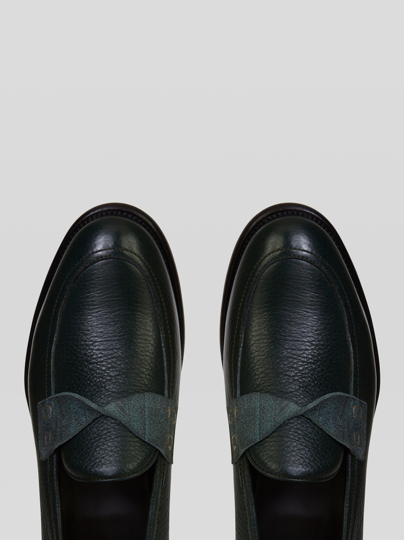 Etro LEATHER MOCCASINS WITH PAISLEY DETAILS outlook