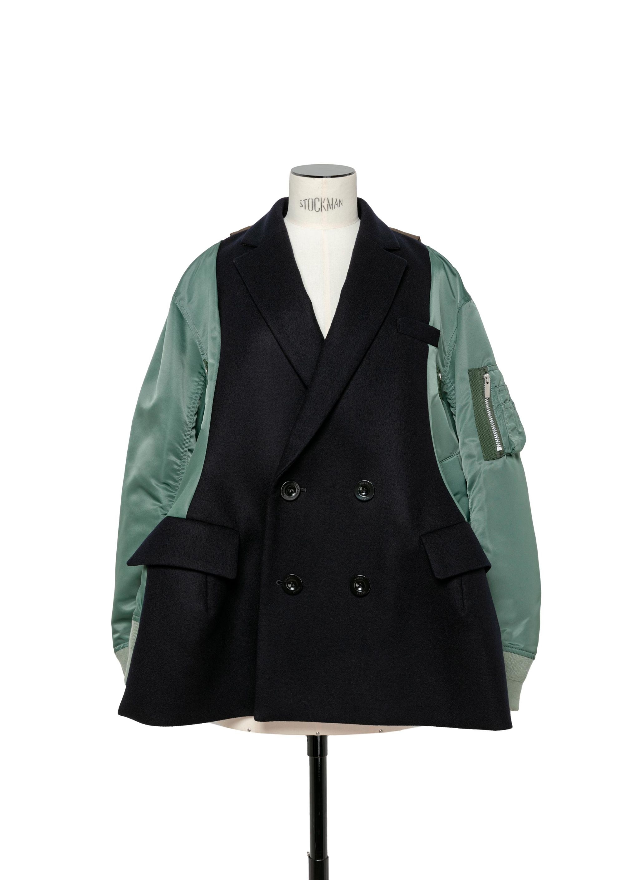 コート Sacai Wool Melton X Nylon Twill Quilted Coat sacai Wool Melton x Nylon Twill Quilted Coat | REVERSIBLE