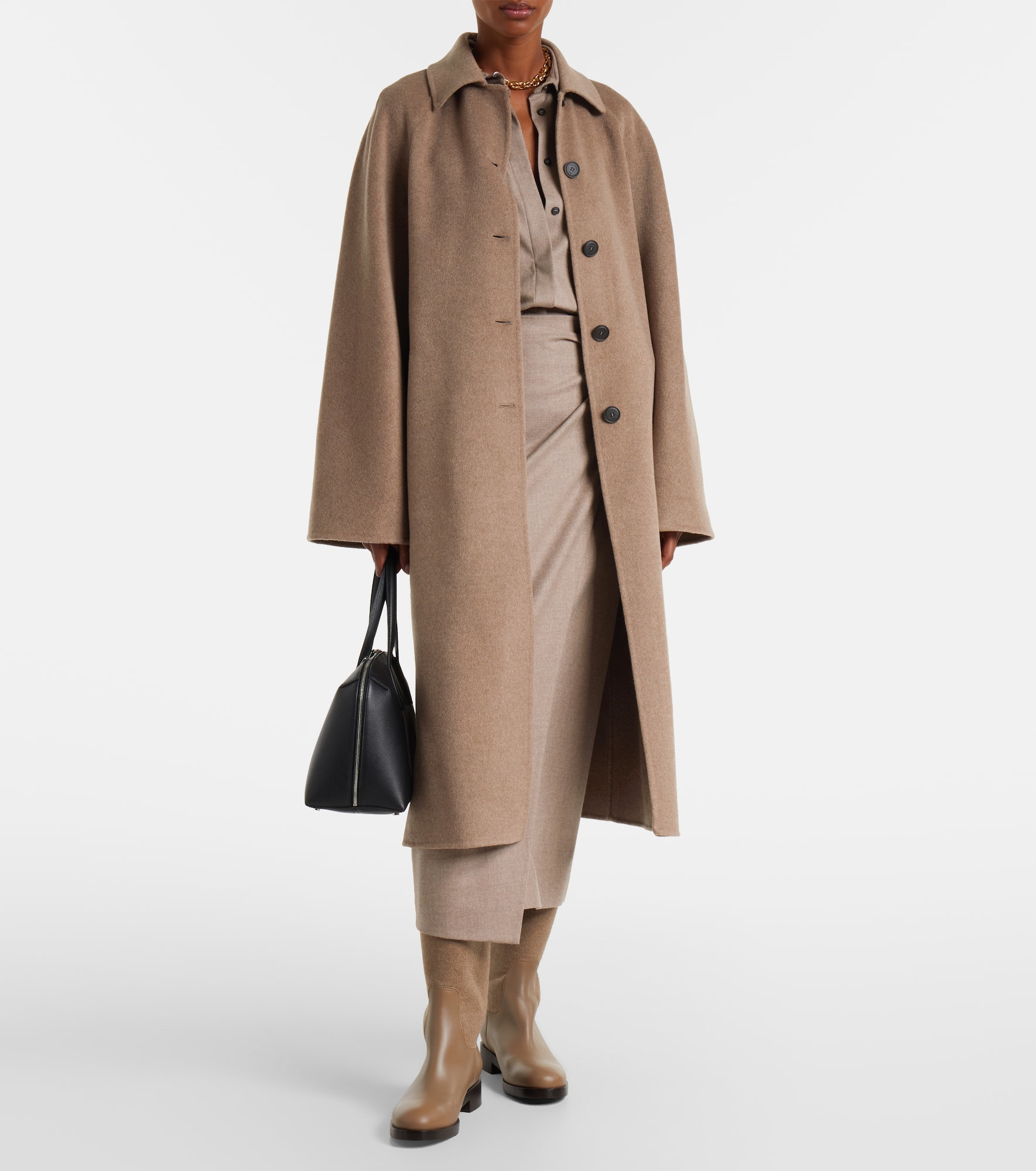 Centro belted cashmere coat - 2