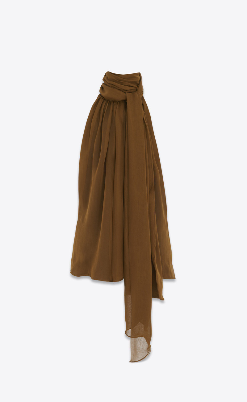 backless halter top in silk muslin 1