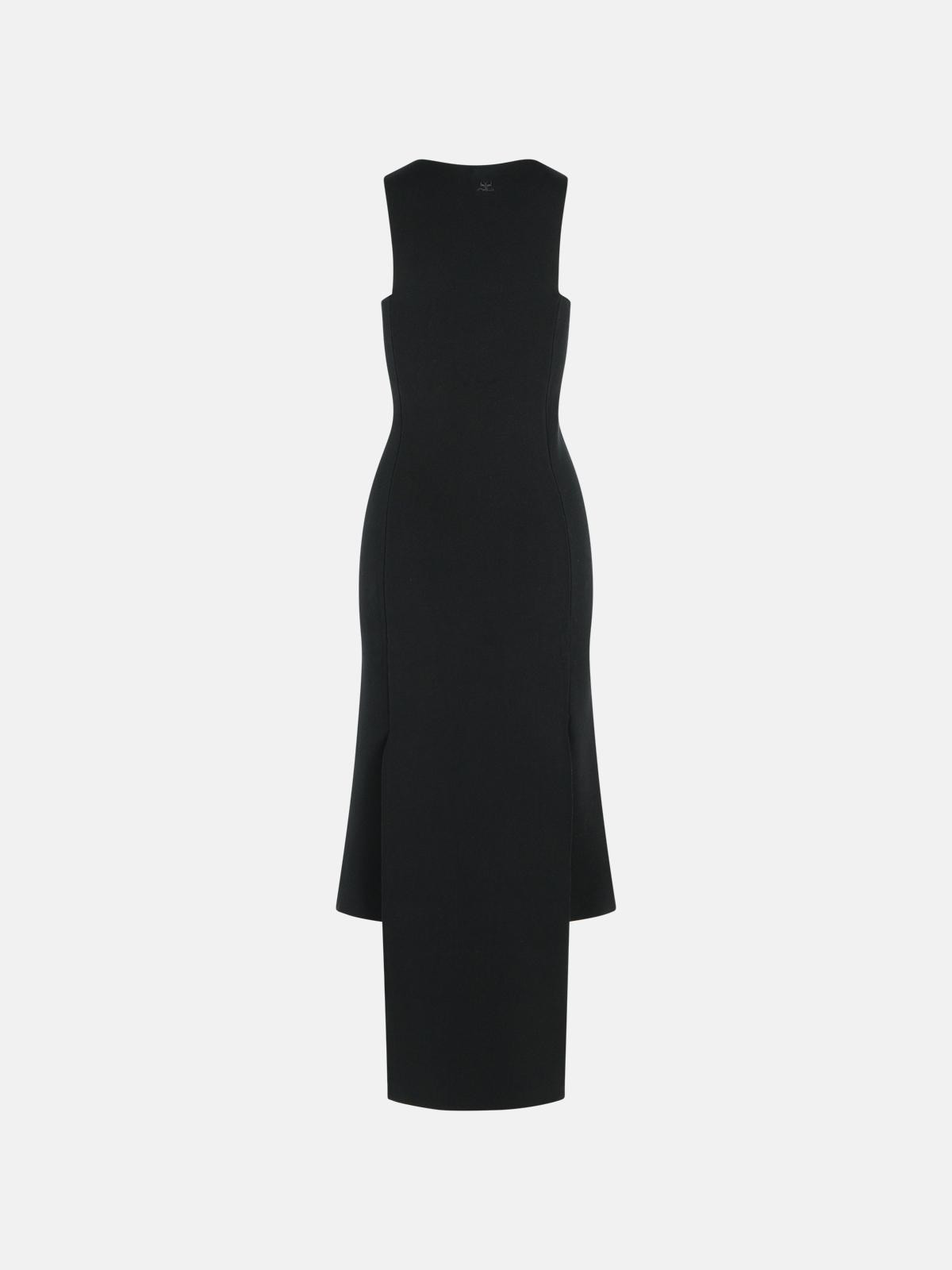 'OBLIQUE' DRESS IN BLACK VISCOSE BLEND - 3
