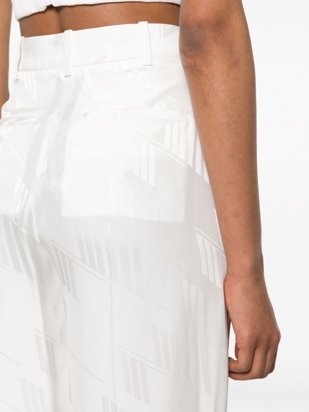 パンツ The Attico Logo-Jacquard Trousers THE ATTICO logo-jacquard trousers | REVERSIBLE