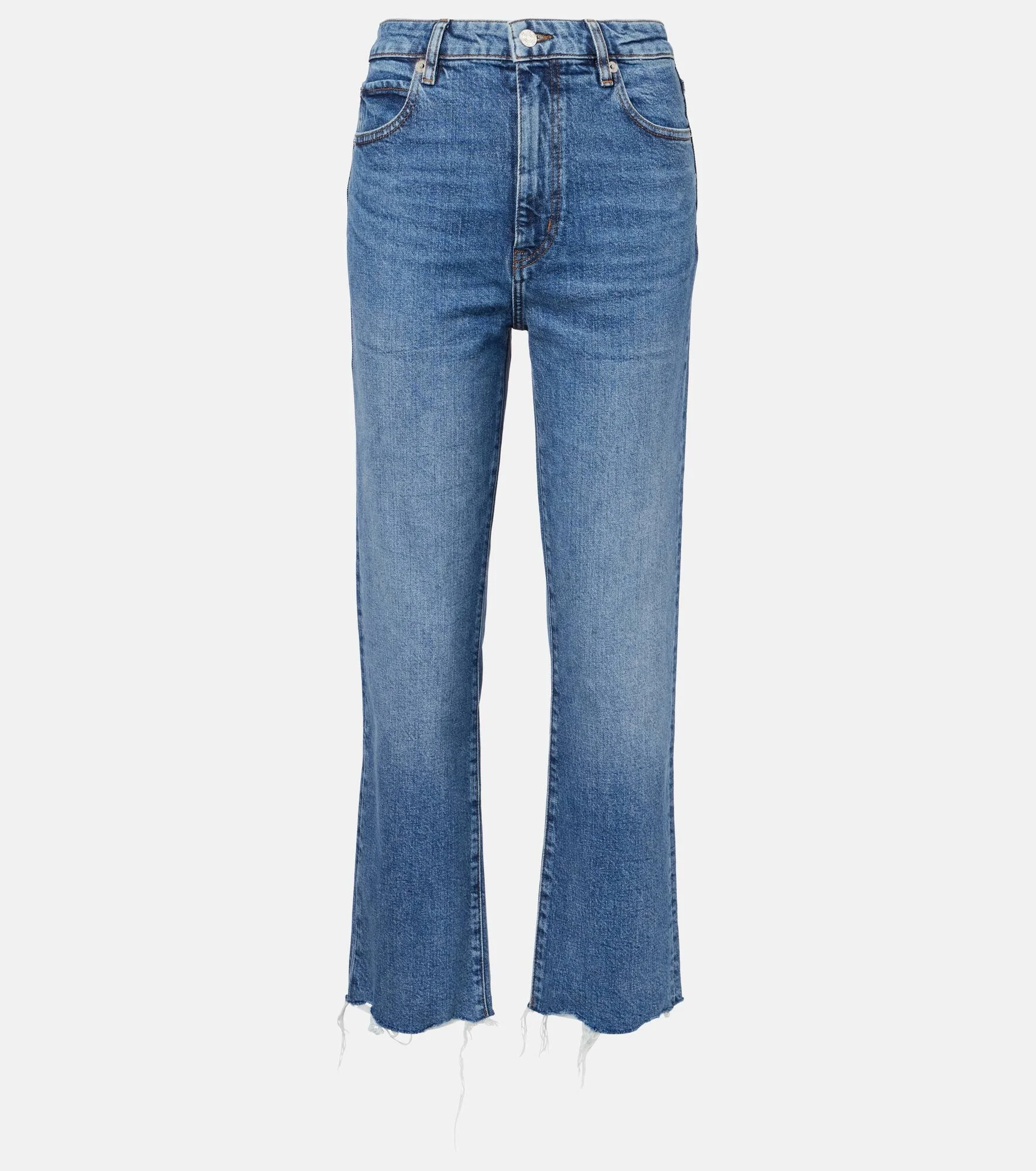 Ruler cropped straight jeans - 1