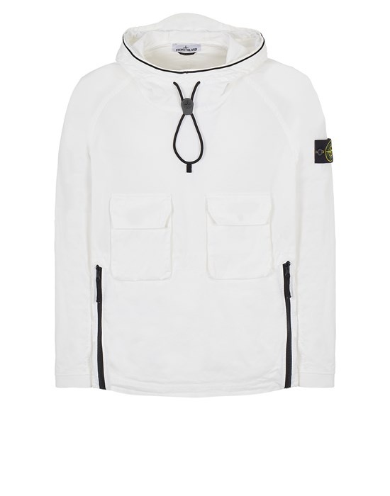 Stone Island 44019 SUPIMA® COTTON TWILL STRETCH-TC WHITE | REVERSIBLE