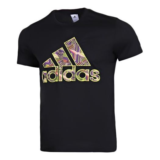 adidas Apac Smr Bos Round-neck Sports Short-sleeve Tee Men Black GK1703 - 1