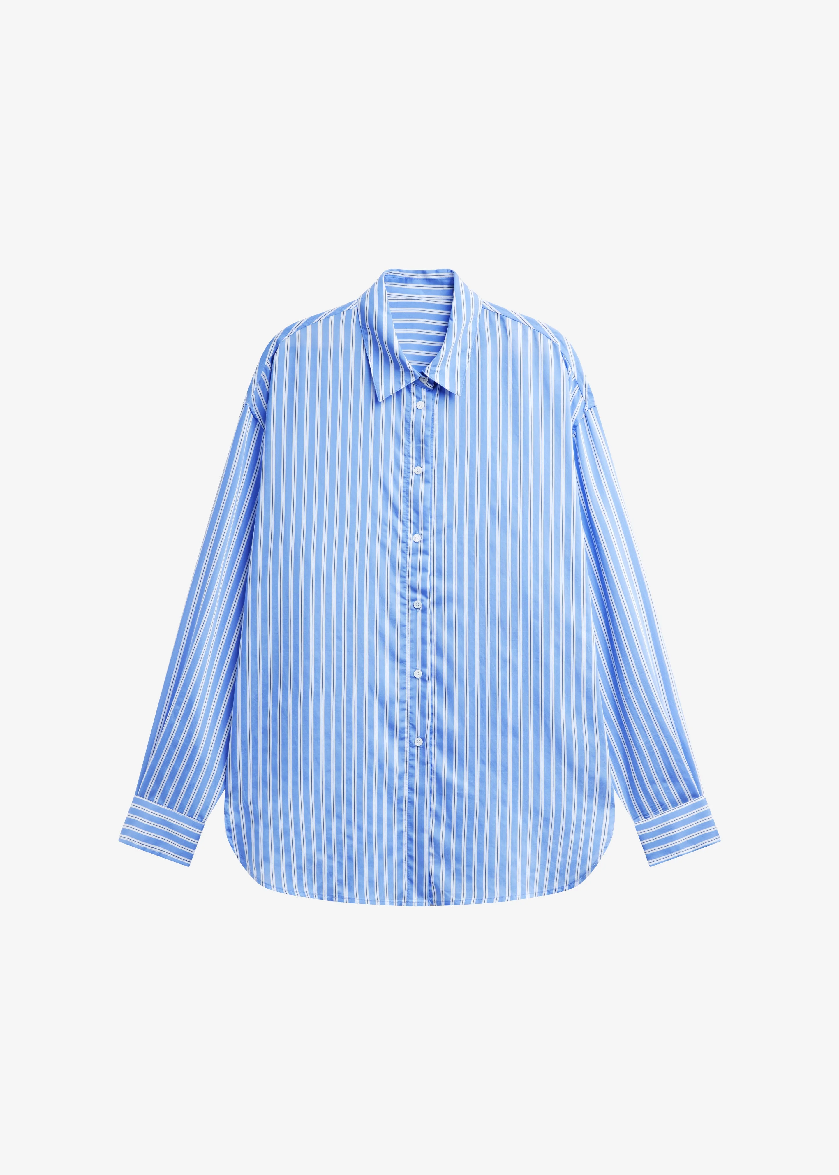 Toscane Oversized Shirt - Blue/White Stripe - 1
