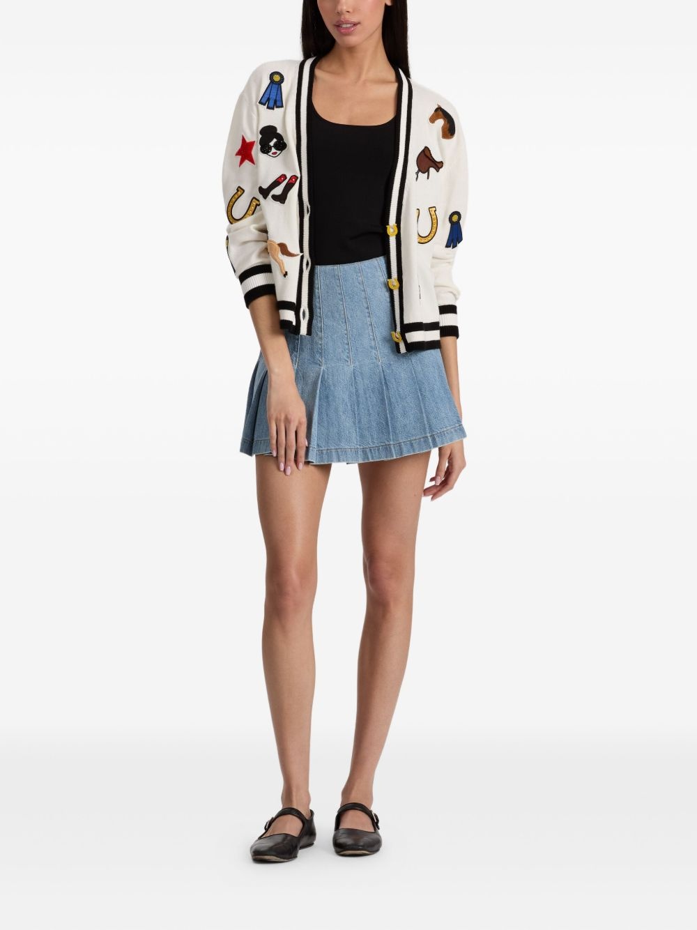 equestrian-motif cardigan - 2