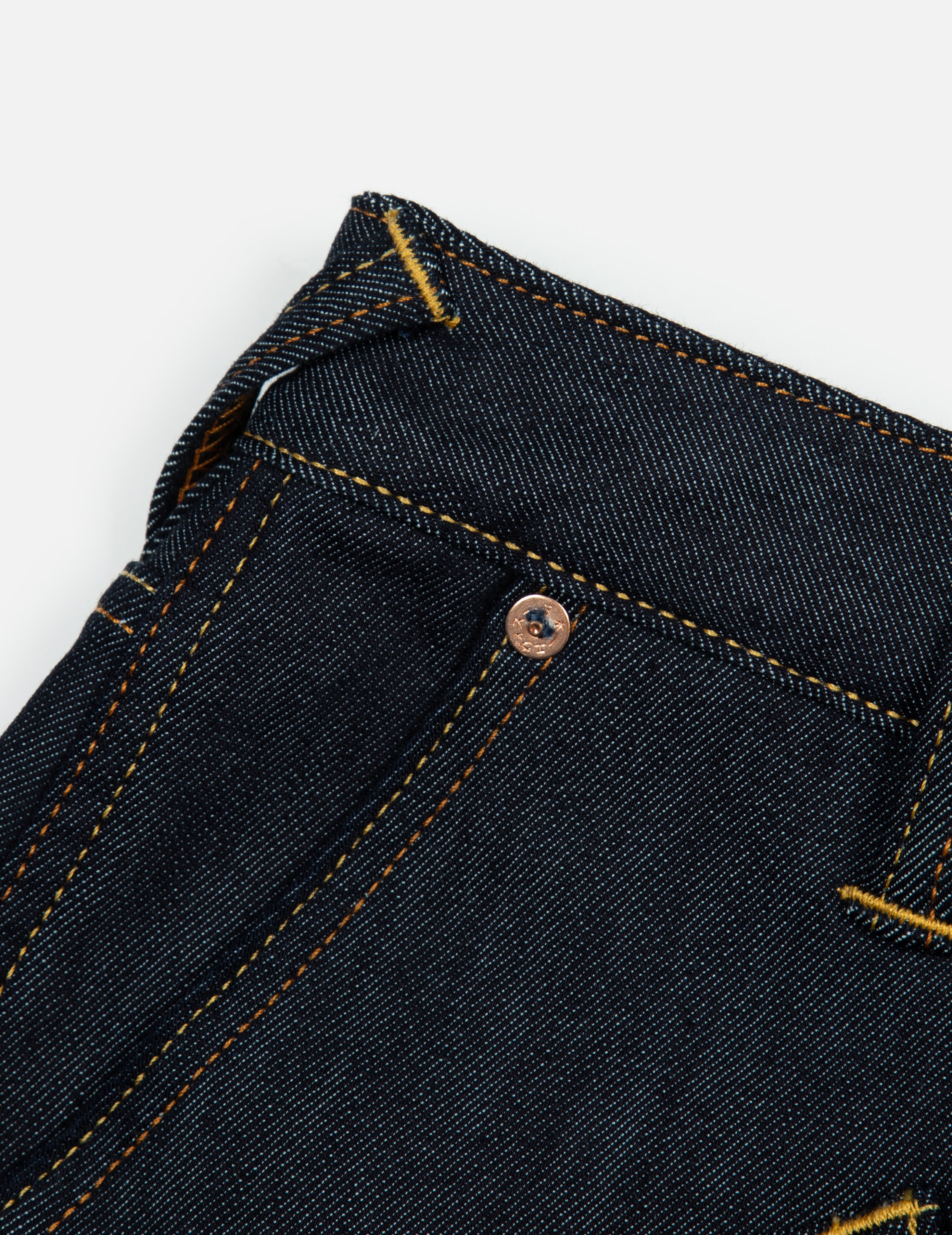 MULTI POCKET WITH RHINESTONE LOOSE FIT DENIM JOGGERS - 5
