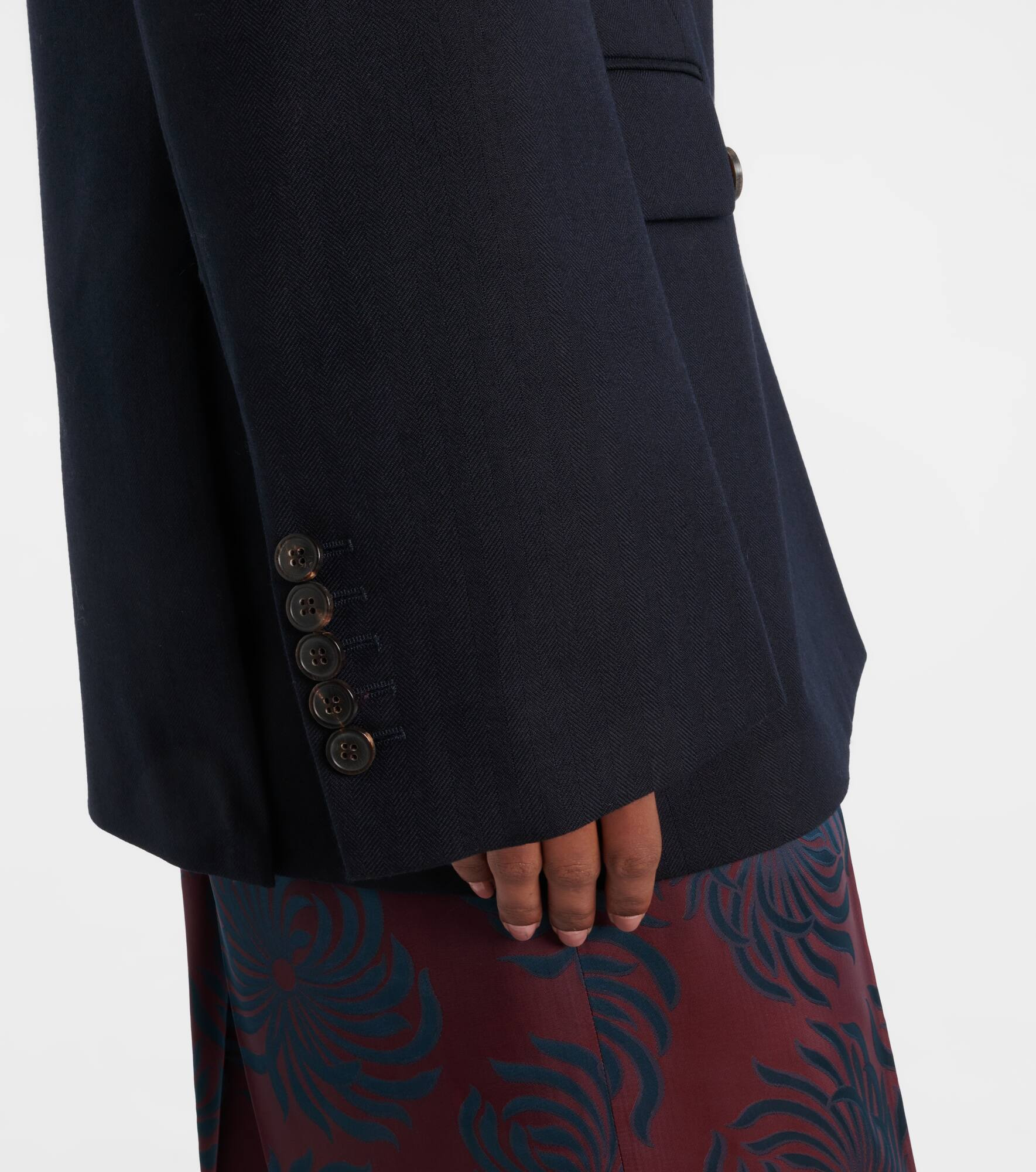Double-breasted embellished wool blazer - 5