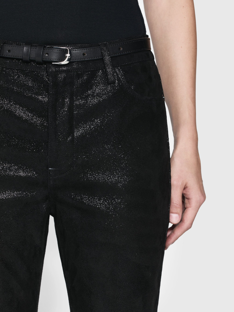 Suede Le Crop Mini Boot in Black Multi 6