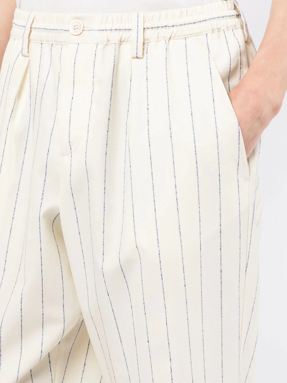 pinstripe tapered-trousers - 5