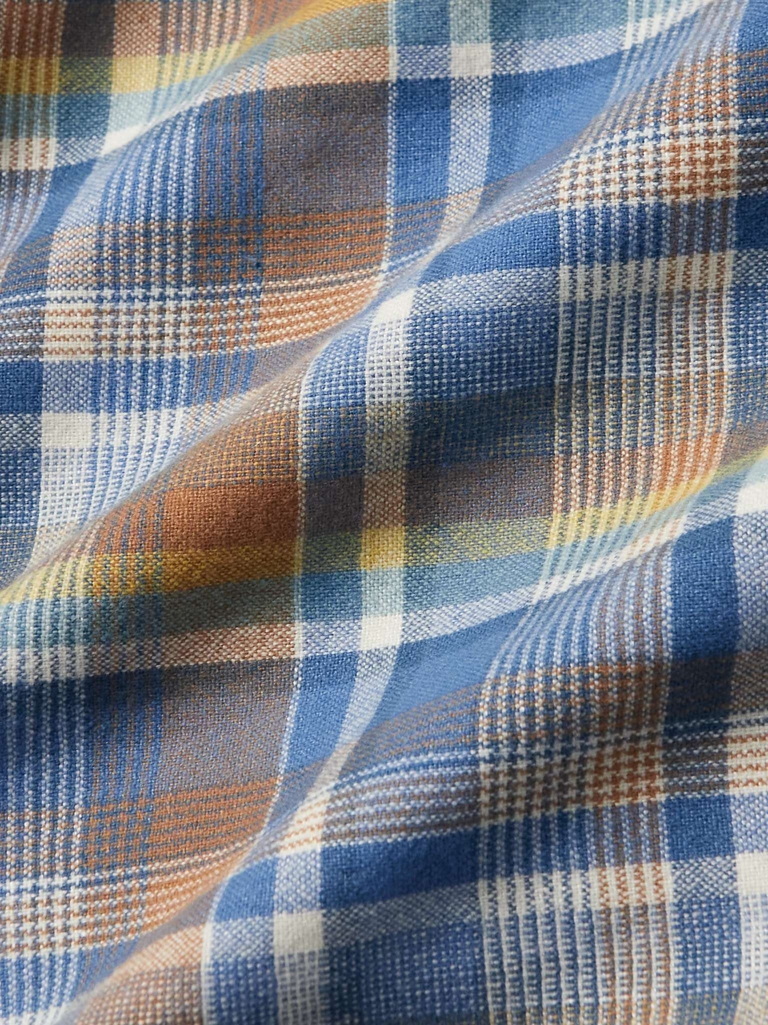 Frontier Checked Wool and Linen-Blend Flannel Shirt - 3