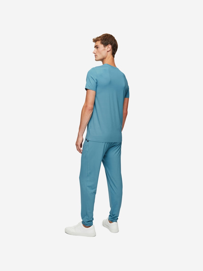 Men's Track Pants Basel Micro Modal Stretch Harbour Blue - 4